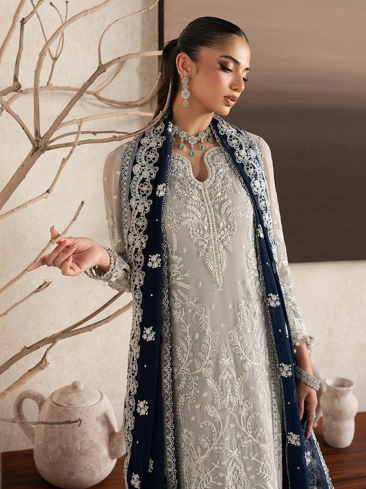 Gulaal | Inaaya Embroidered Chiffon 26 | Gianna - by Libasekhas UK - Registered Vendor of : Gulaal - 100% Original Designer Dress