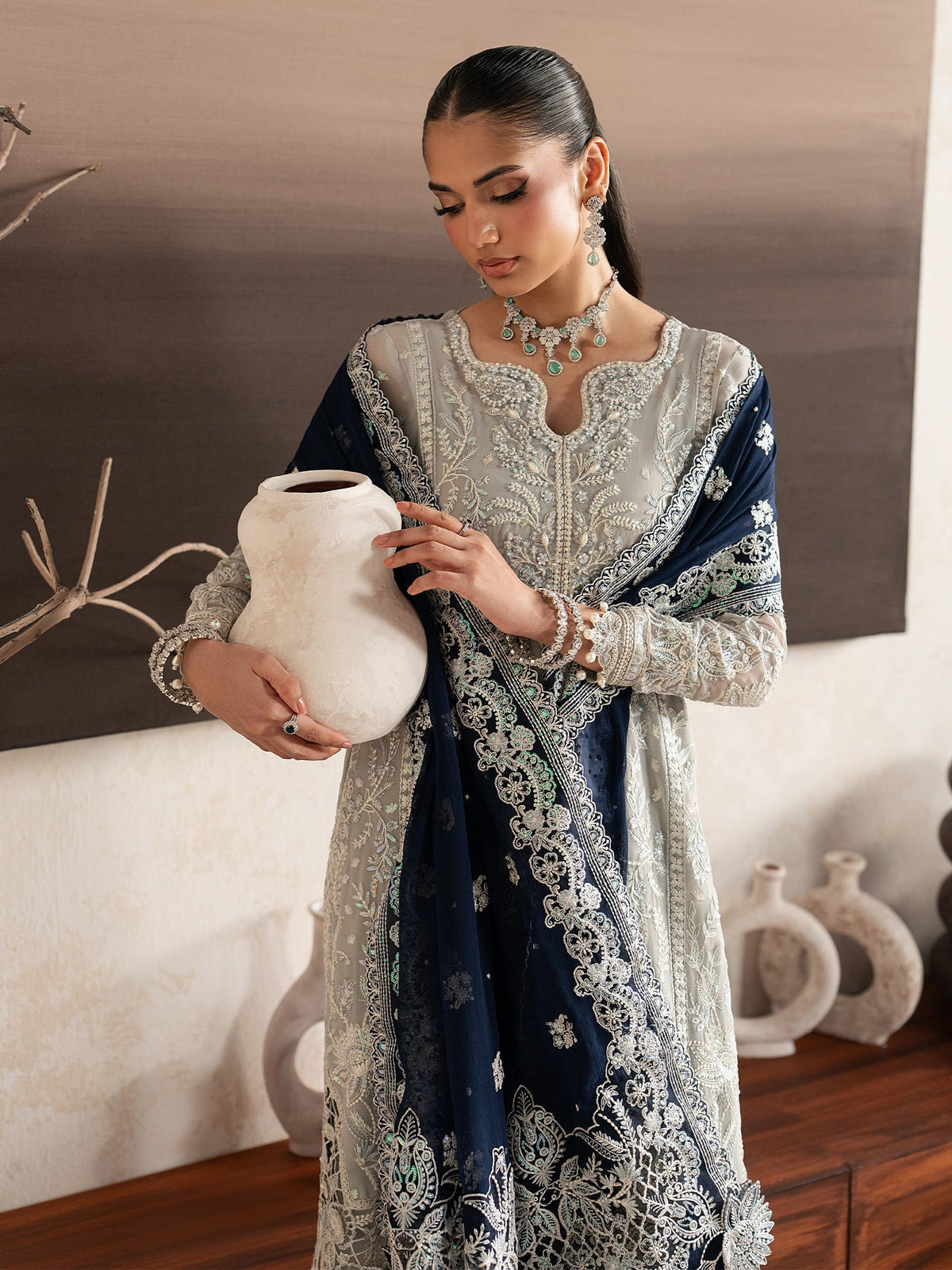 Gulaal | Inaaya Embroidered Chiffon 26 | Gianna - by Libasekhas UK - Registered Vendor of : Gulaal - 100% Original Designer Dress