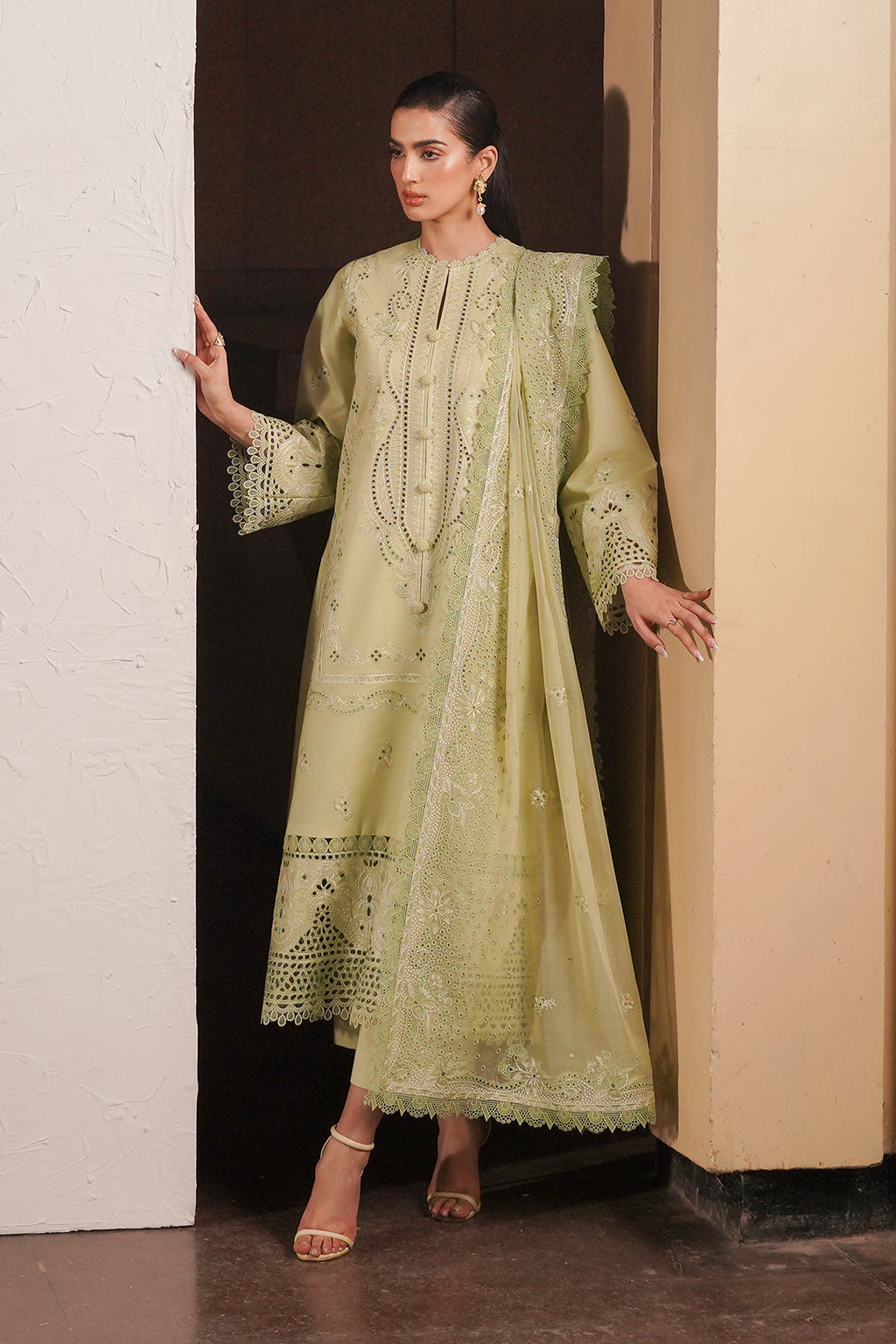 Afrozeh | Chikankari Lawn 24 | Kelly - by - Libasekhas UK - Registered Vendor of : Afrozeh - 100% Original Designer Dresss