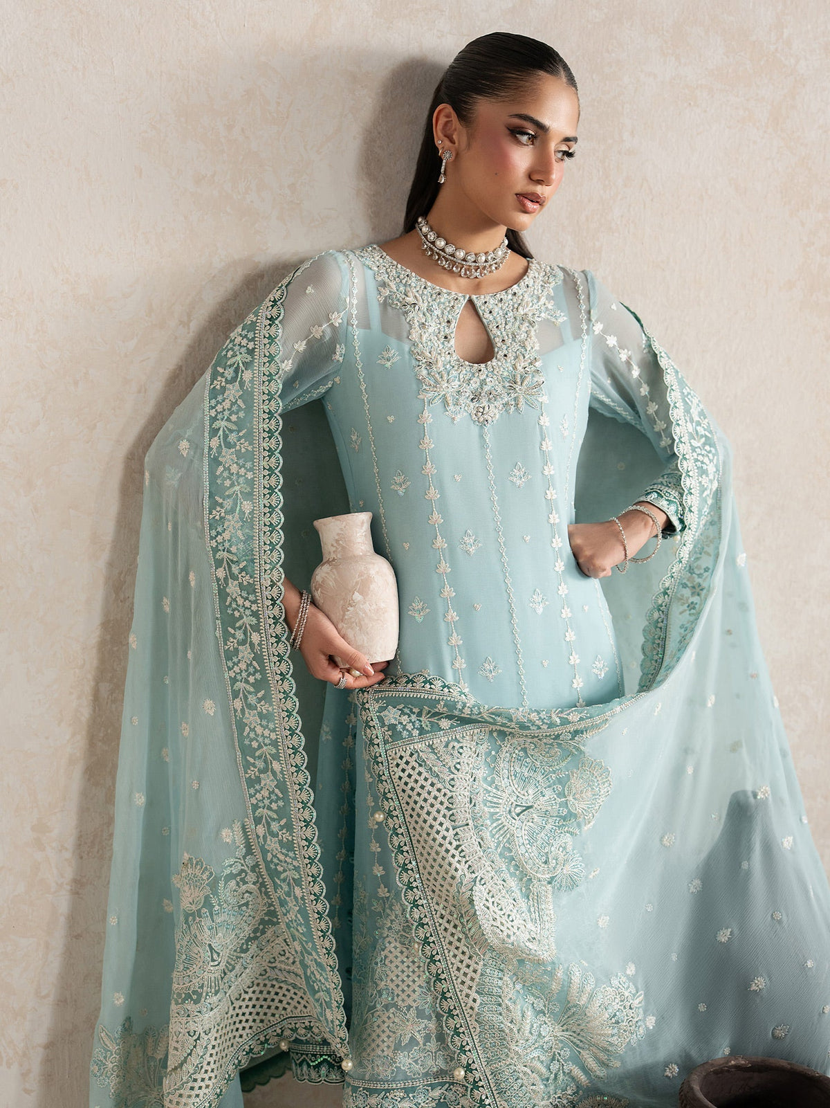 Gulaal | Inaaya Embroidered Chiffon 26 |Eileen - by Libasekhas UK - Registered Vendor of : Gulaal - 100% Original Designer Dress