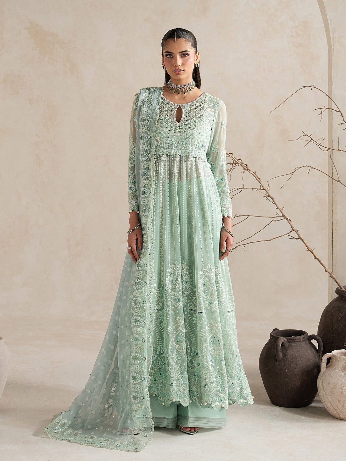 Gulaal | Inaaya Embroidered Chiffon 26 | Evaa - by Libasekhas UK - Registered Vendor of : Gulaal - 100% Original Designer Dress