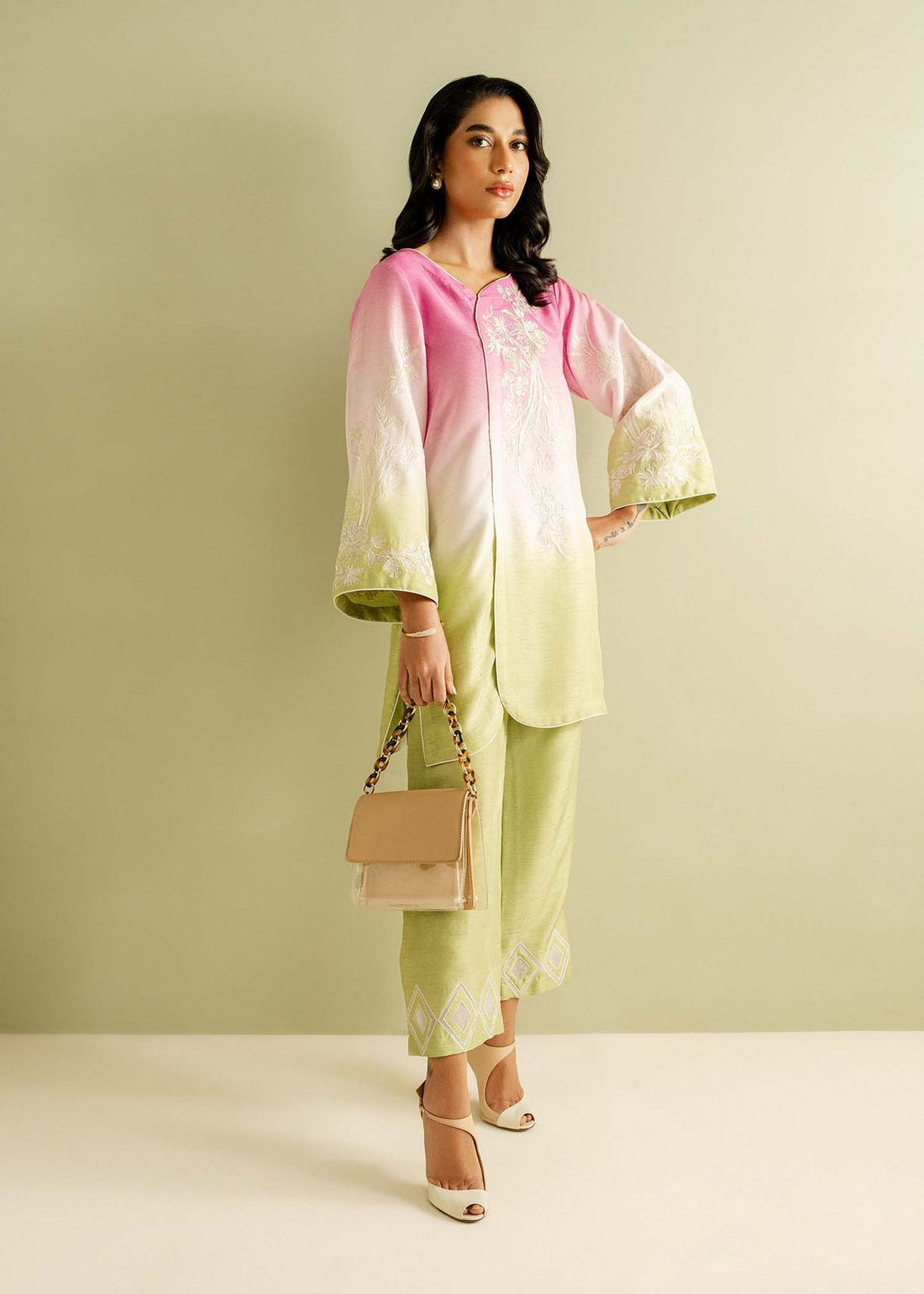 Mahgul | Ayanas Garden | Ombré Flower - by - Libasekhas UK - Registered Vendor of : Mahgul - 100% Original Designer Dresss