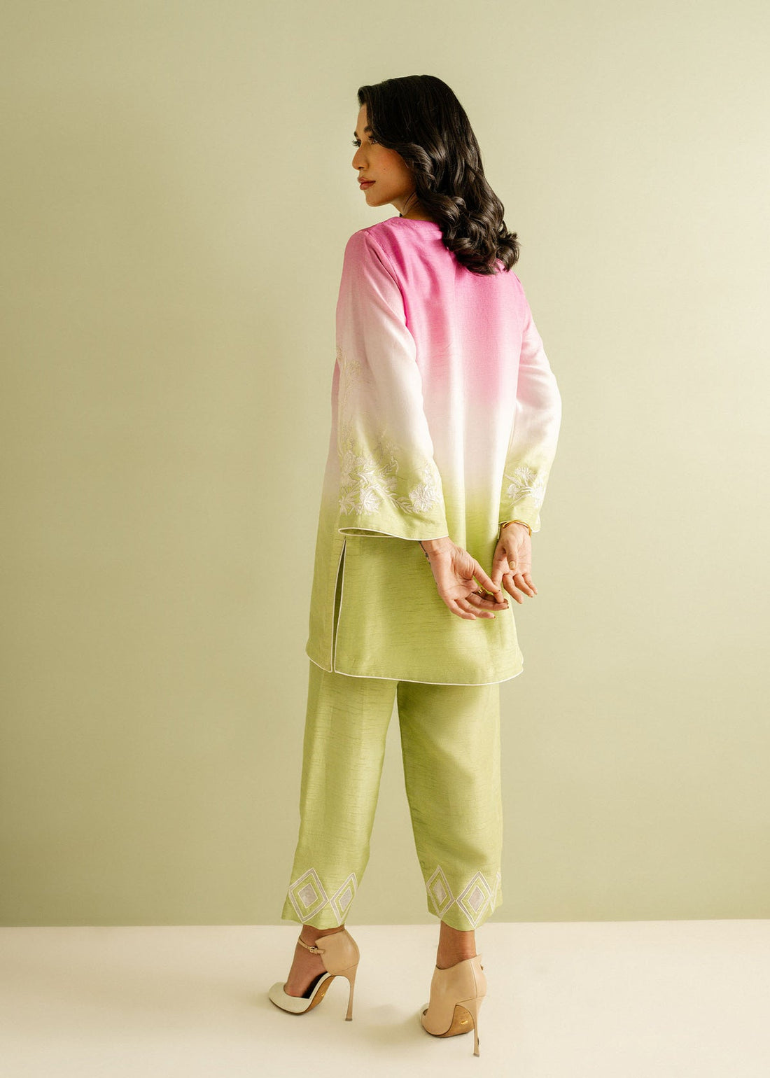 Mahgul | Ayanas Garden | Ombré Flower - by - Libasekhas UK - Registered Vendor of : Mahgul - 100% Original Designer Dresss
