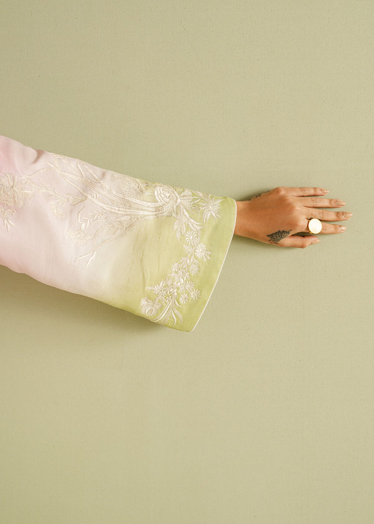 Mahgul | Ayanas Garden | Ombré Flower - by - Libasekhas UK - Registered Vendor of : Mahgul - 100% Original Designer Dresss