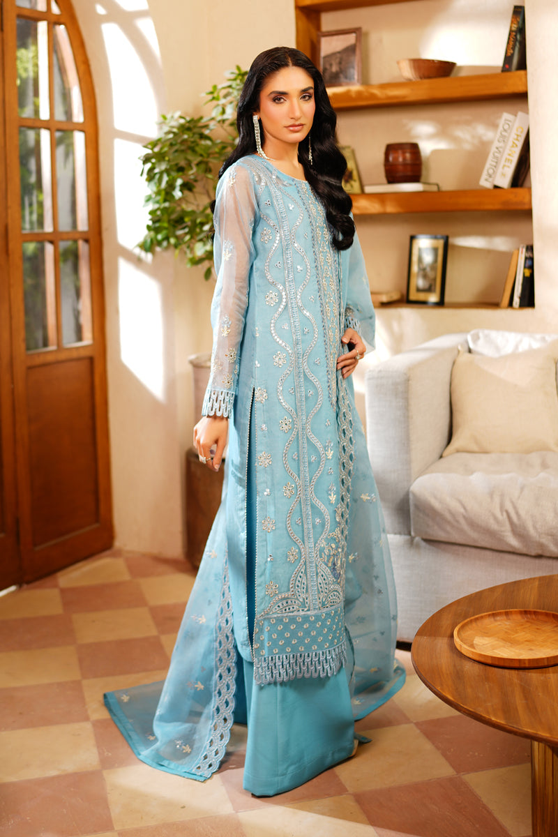 Maryams | Noir Luxe | Azure-NOR-0004 - by Libasekhas UK - Registered Vendor of : Maryams - 100% Original Designer Dress