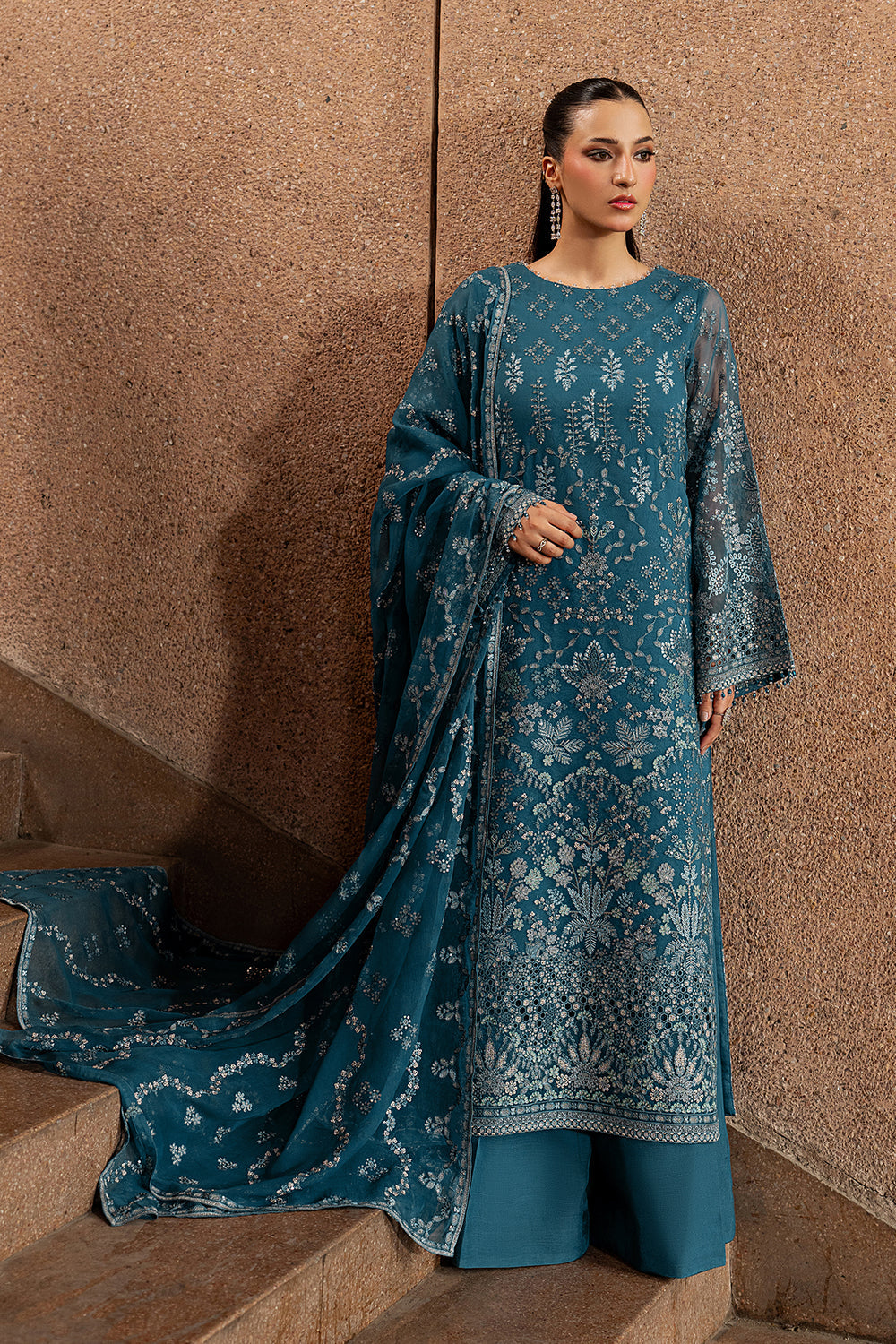 Lavish Premium | Lazawal Formals | Teal Essence - by Libasekhas UK - Registered Vendor of : Lavish Premium - 100% Original Designer Dress