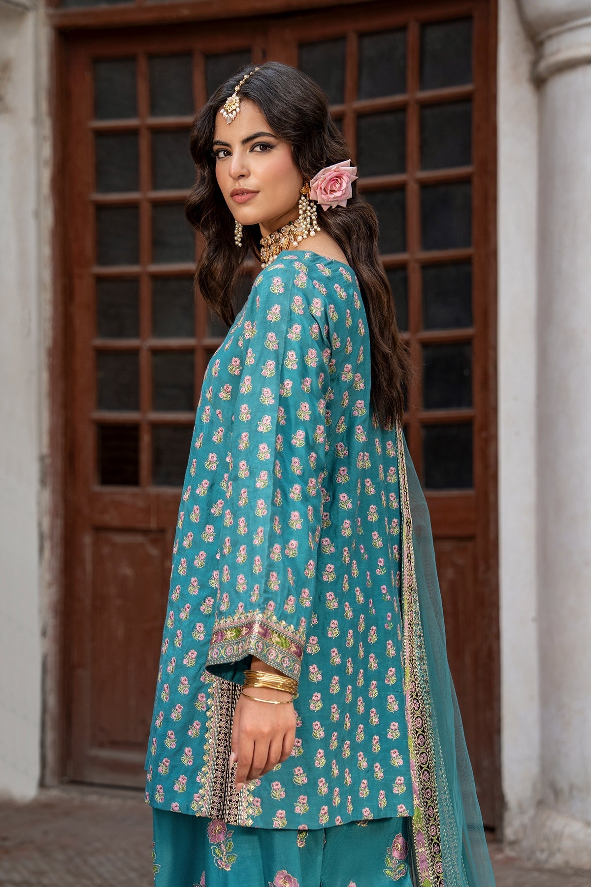 Charizma | Festive Pret | 3-PC Embroidered Raw Silk CMA-6-386 - by Libasekhas UK - Registered Vendor of : Charizma - 100% Original Designer Dress