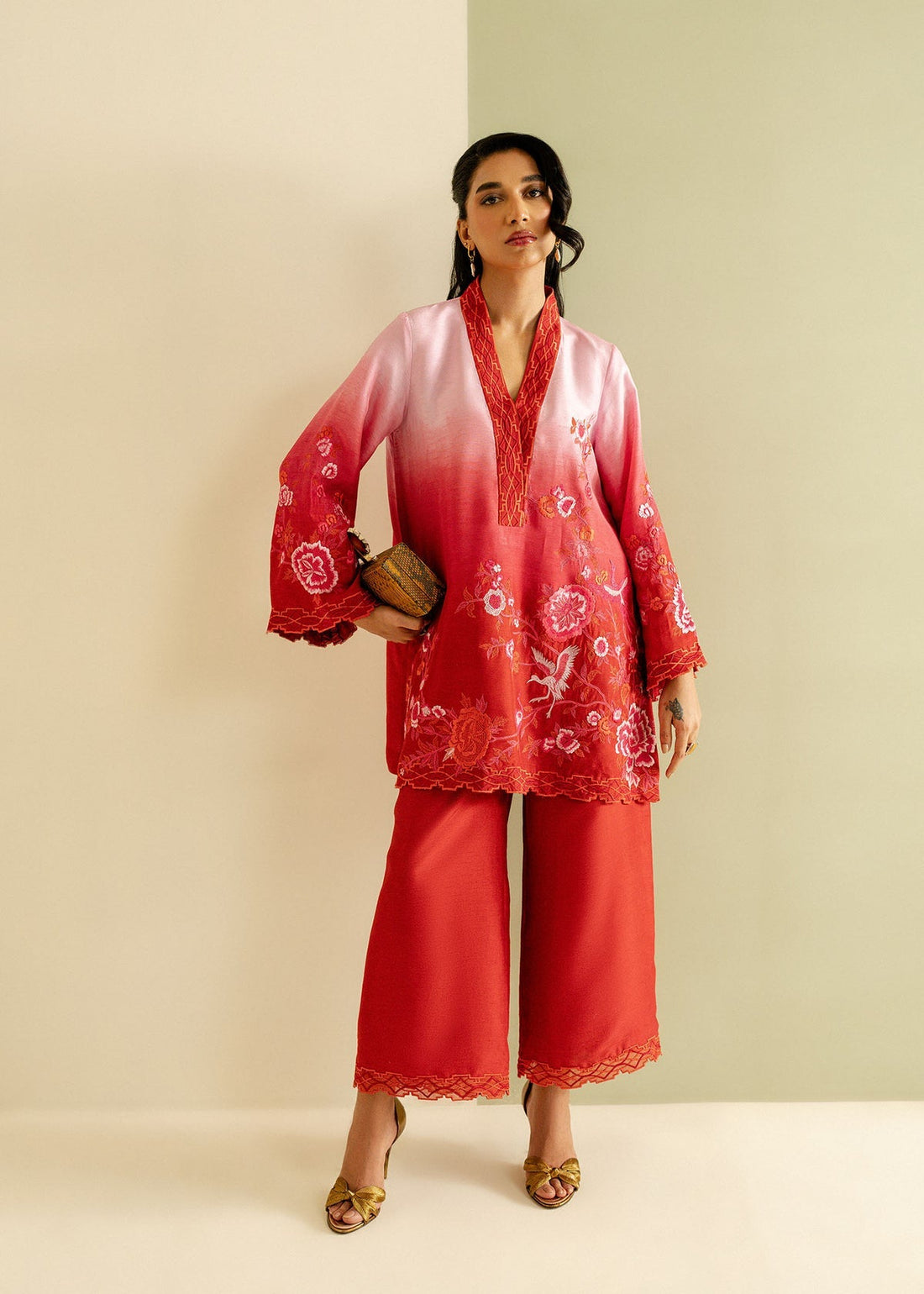 Mahgul | Ayanas Garden | Crimson Bloom - by - Libasekhas UK - Registered Vendor of : Mahgul - 100% Original Designer Dresss