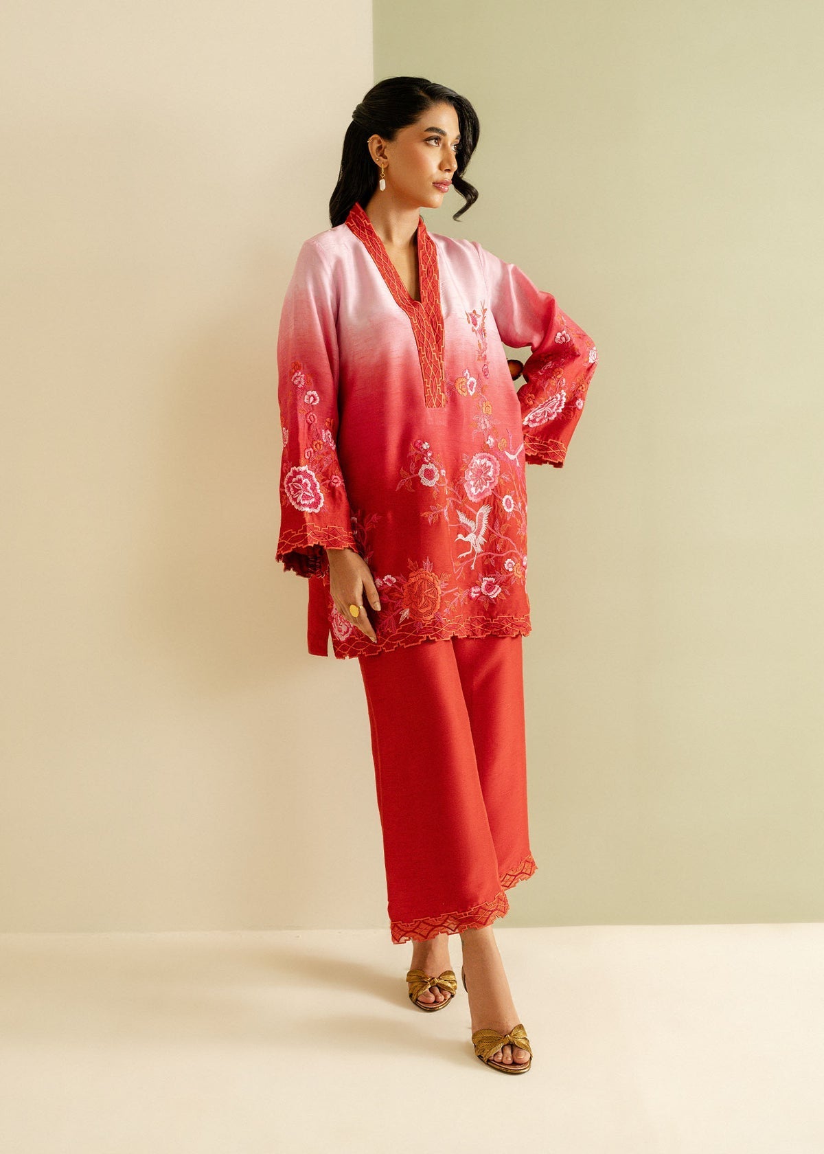Mahgul | Ayanas Garden | Crimson Bloom - by - Libasekhas UK - Registered Vendor of : Mahgul - 100% Original Designer Dresss