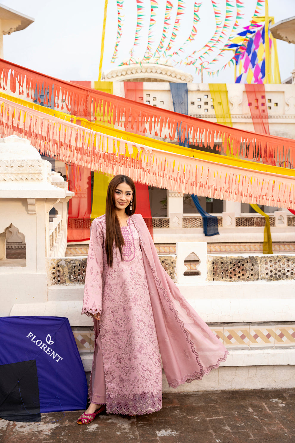 Florent | Basant Chikankari | FBC - 6A - by Libasekhas UK - Registered Vendor of : Florent - 100% Original Designer Dress