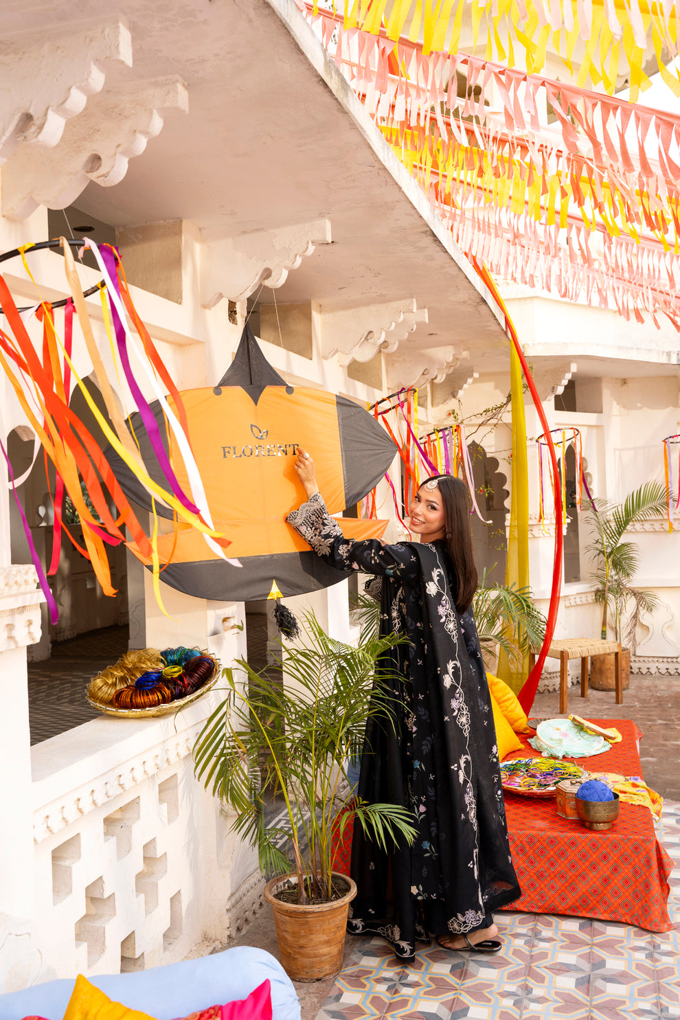 Florent | Basant Chikankari | FBC - 8A - by Libasekhas UK - Registered Vendor of : Florent - 100% Original Designer Dress