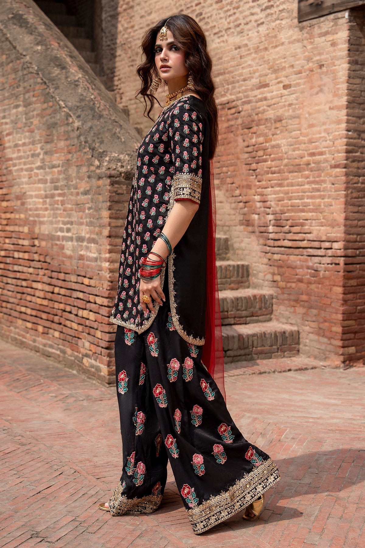 Charizma | Festive Pret | 3-PC Embroidered Raw Silk CMA-6-355 - by Libasekhas UK - Registered Vendor of : Charizma - 100% Original Designer Dress