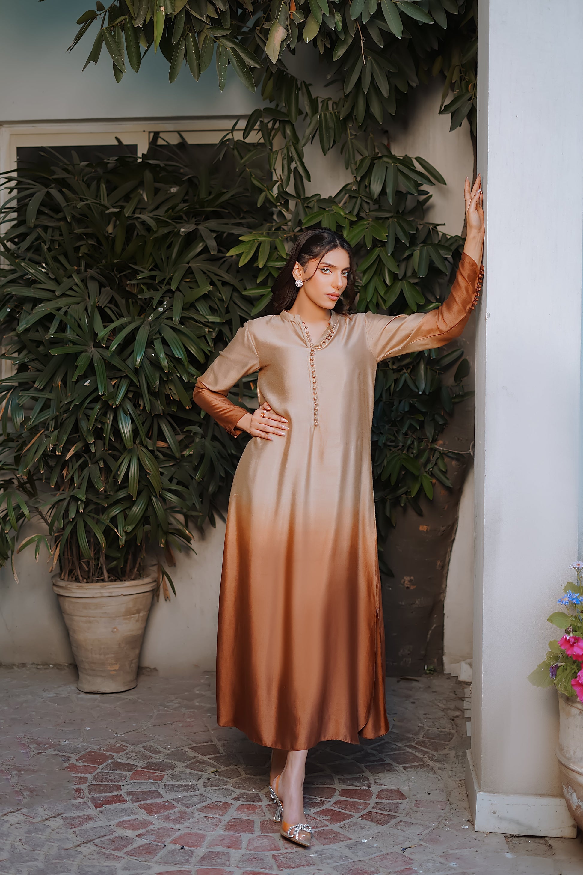 Erum Khan | Nue 25 | Sunset Dusk - by - Libasekhas UK - Registered Vendor of : Erum Khan - 100% Original Designer Dresss