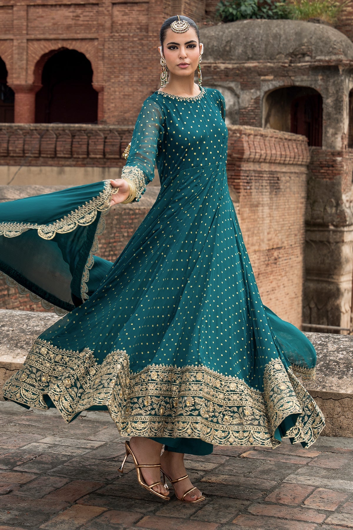 Charizma | Festive Pret | 3-PC Embroidered Chiffon CMA-6-427 - by Libasekhas UK - Registered Vendor of : Charizma - 100% Original Designer Dress