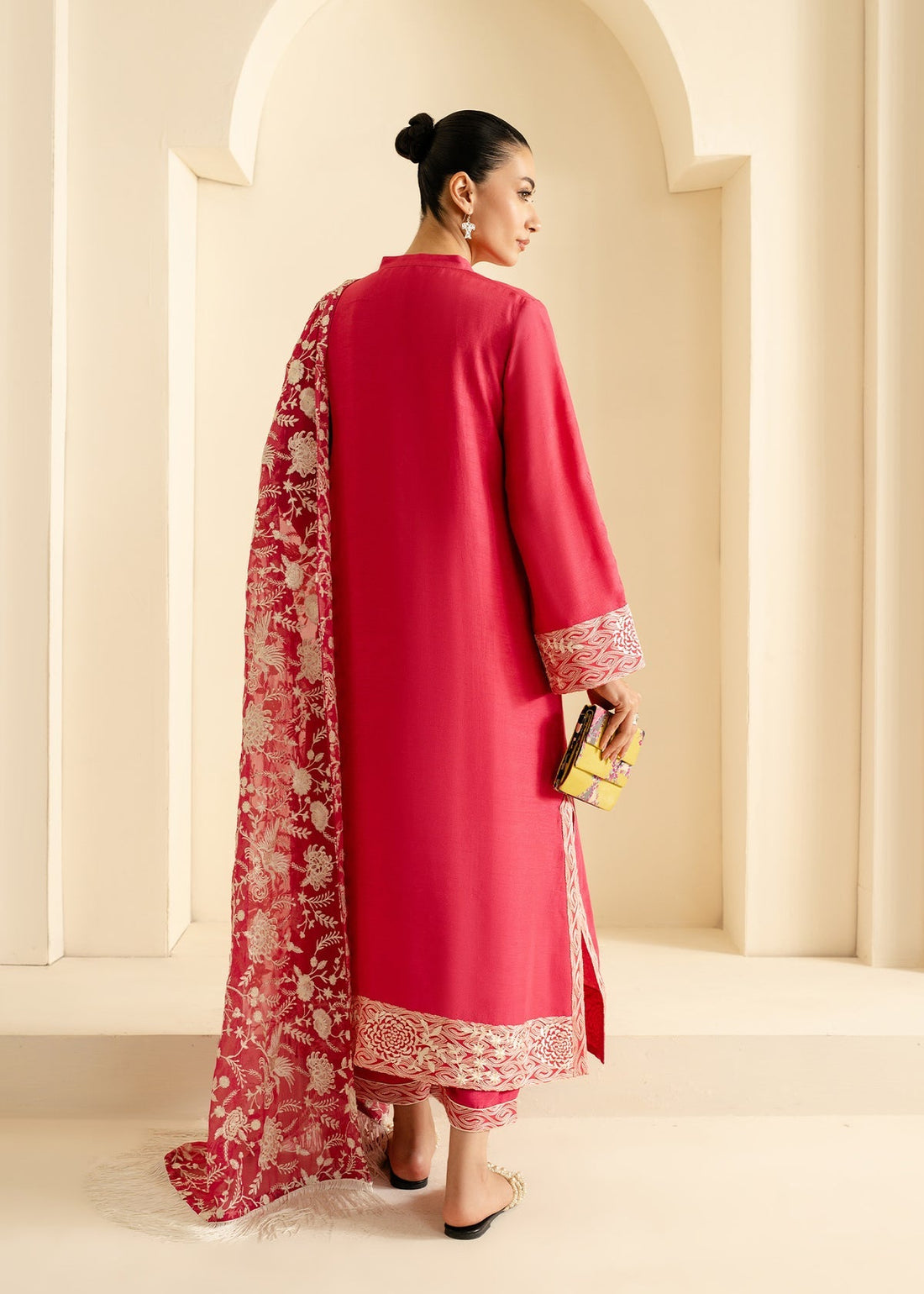 Mahgul | Nooreh Luxe | Coral Dusk - by - Libasekhas UK - Registered Vendor of : Mahgul - 100% Original Designer Dresss