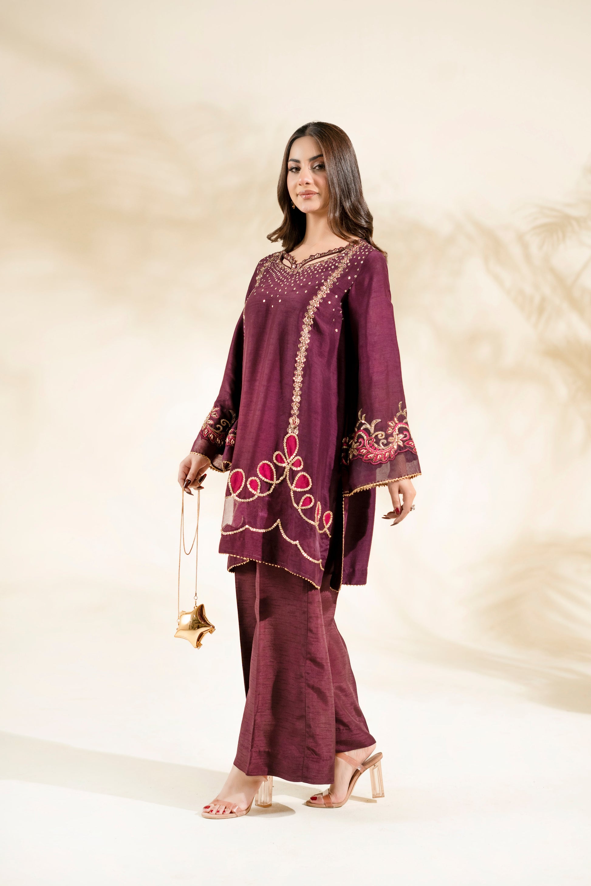 Faiza Faisal | Elara Luxury Pret | PLUM ROYALE - by Libasekhas UK - Registered Vendor of : Faiza Faisal - 100% Original Designer Dress