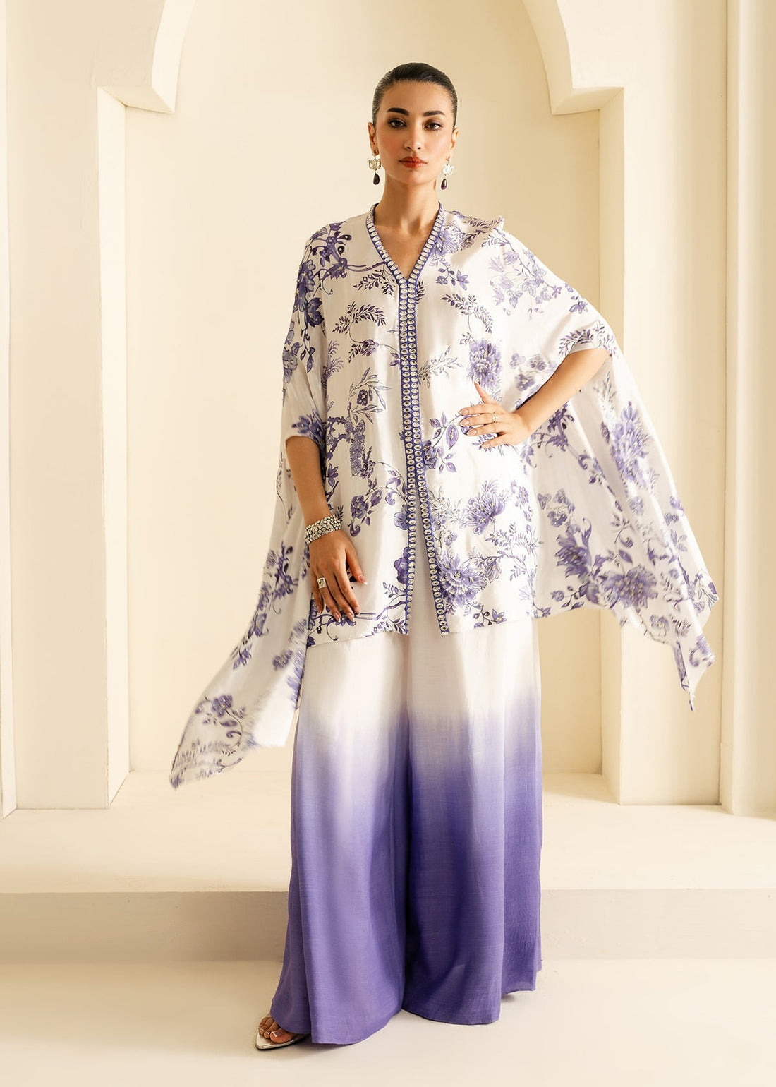 Mahgul | Nooreh Luxe | Indigo Breeze - by - Libasekhas UK - Registered Vendor of : Mahgul - 100% Original Designer Dresss