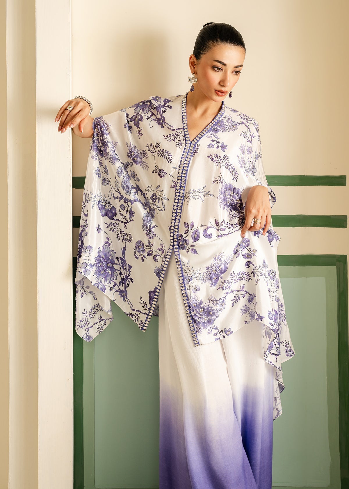 Mahgul | Nooreh Luxe | Indigo Breeze - by - Libasekhas UK - Registered Vendor of : Mahgul - 100% Original Designer Dresss