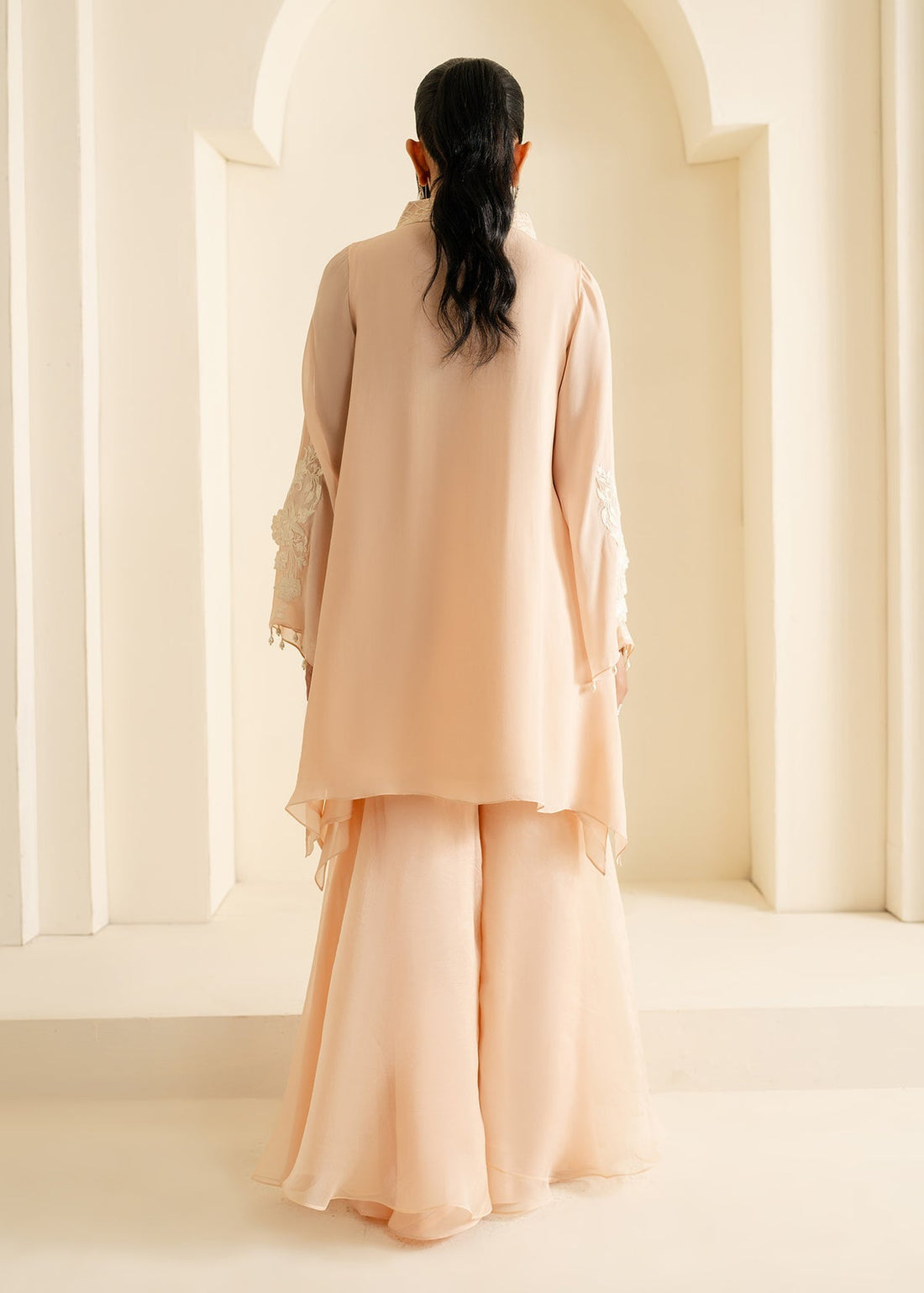 Mahgul | Nooreh Luxe | Blush Bloom - by - Libasekhas UK - Registered Vendor of : Mahgul - 100% Original Designer Dresss