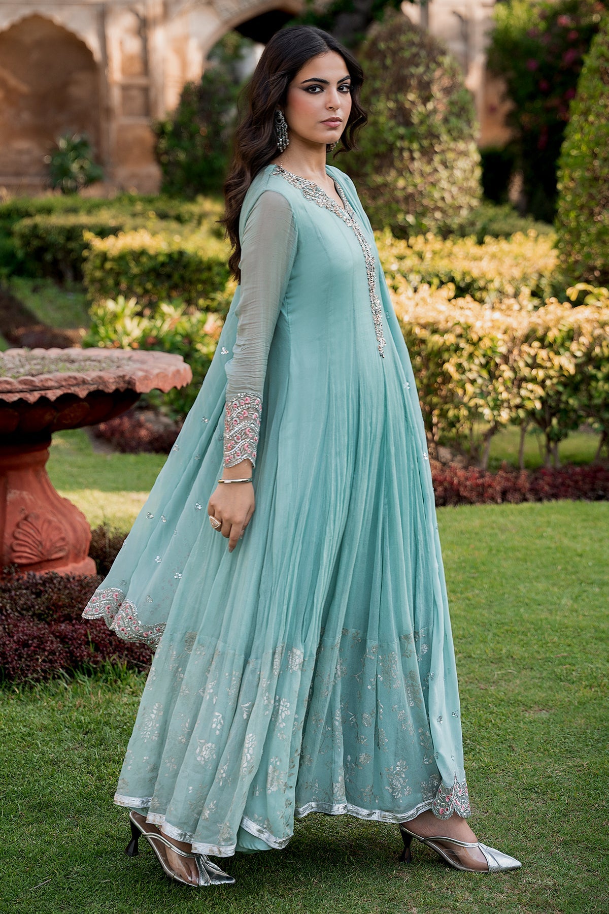 Charizma | Festive Pret | 3-PC Embroidered Chiffon CMA-6-415 - by Libasekhas UK - Registered Vendor of : Charizma - 100% Original Designer Dress
