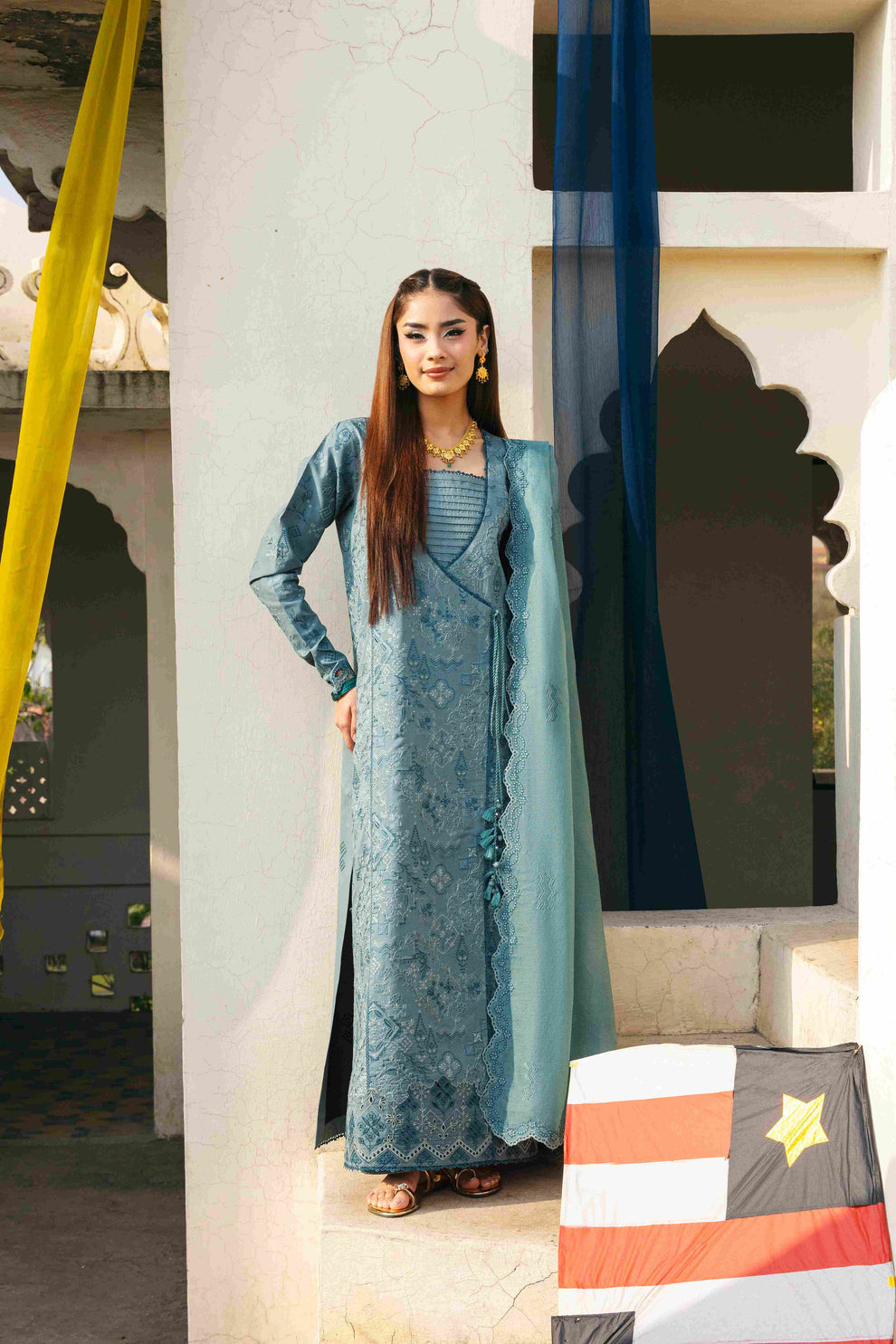 Florent | Basant Chikankari | FBC - 6B - by Libasekhas UK - Registered Vendor of : Florent - 100% Original Designer Dress