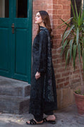 Neeshay | Summer Lines Printkari 25 | OBSIDIAN - by - Libasekhas UK - Registered Vendor of : Neeshay - 100% Original Designer Dresss