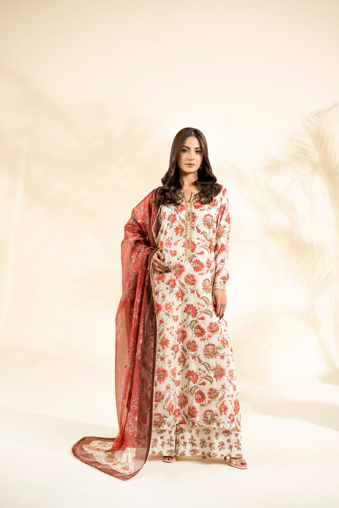 Faiza Faisal | Elara Luxury Pret | RIVAYA RUST - by Libasekhas UK - Registered Vendor of : Faiza Faisal - 100% Original Designer Dress