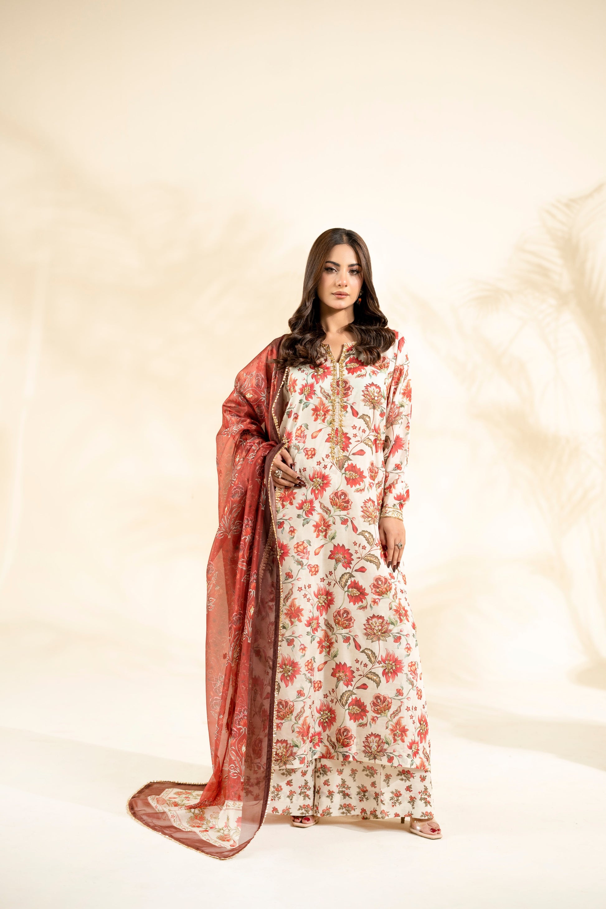 Faiza Faisal | Elara Luxury Pret | RIVAYA RUST - by Libasekhas UK - Registered Vendor of : Faiza Faisal - 100% Original Designer Dress
