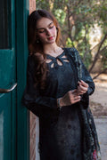 Neeshay | Summer Lines Printkari 25 | OBSIDIAN - by - Libasekhas UK - Registered Vendor of : Neeshay - 100% Original Designer Dresss