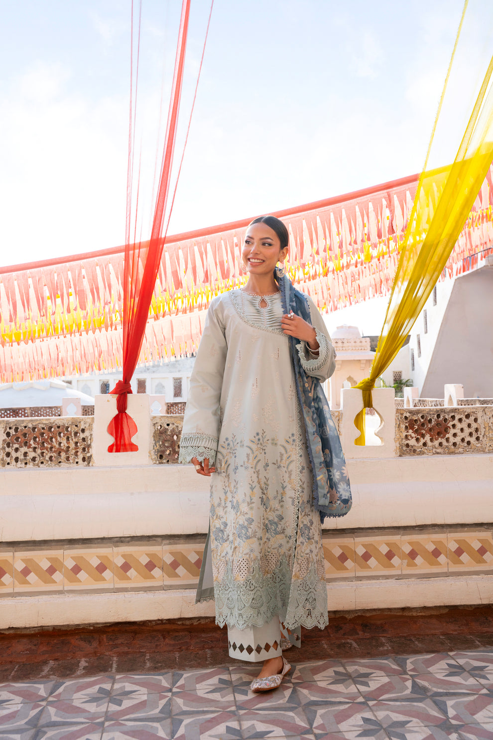 Florent | Basant Chikankari | FBC - 5B - by Libasekhas UK - Registered Vendor of : Florent - 100% Original Designer Dress