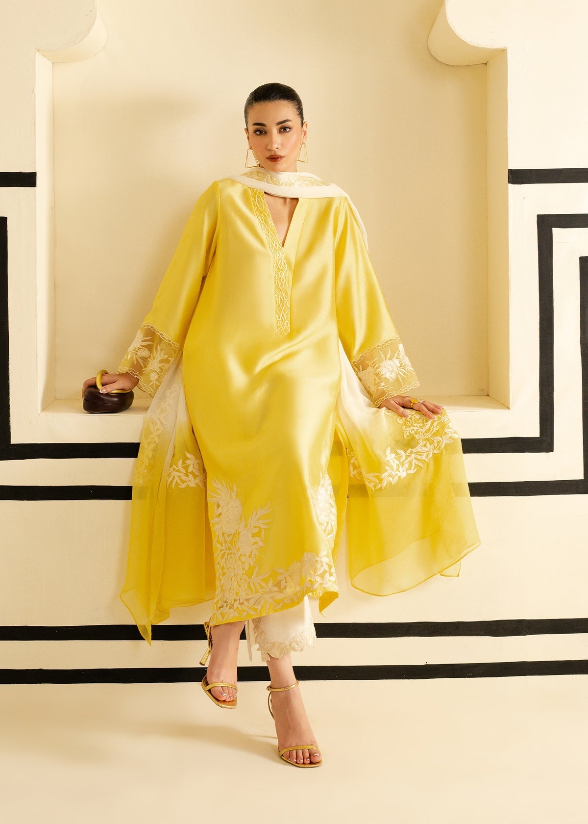 Mahgul | Nooreh Luxe | Sunlit Veil - by - Libasekhas UK - Registered Vendor of : Mahgul - 100% Original Designer Dresss