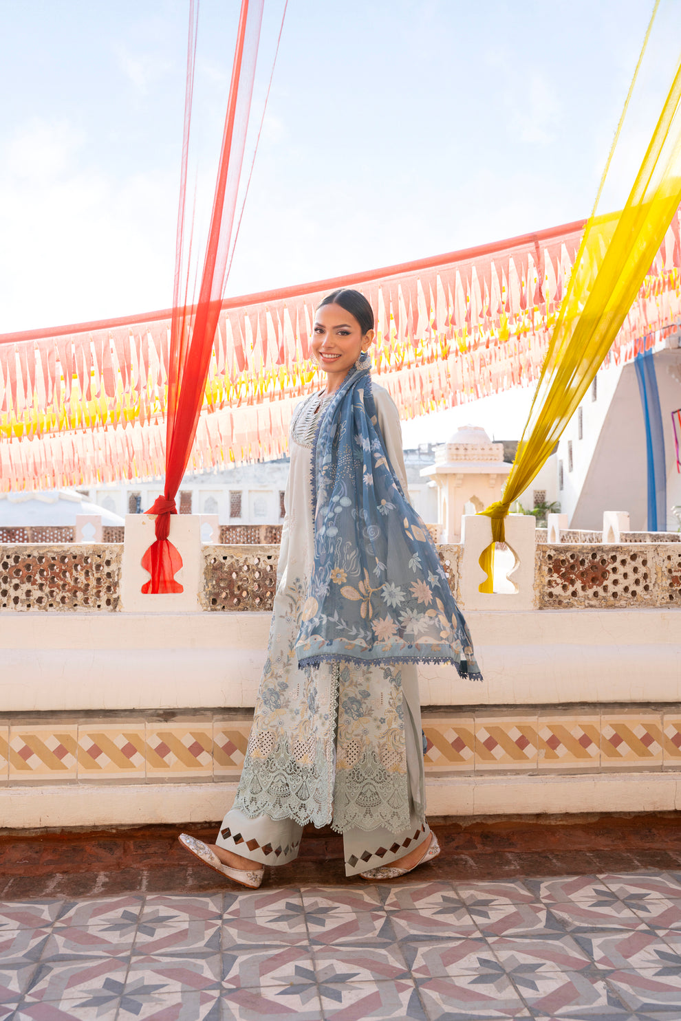 Florent | Basant Chikankari | FBC - 5B - by Libasekhas UK - Registered Vendor of : Florent - 100% Original Designer Dress