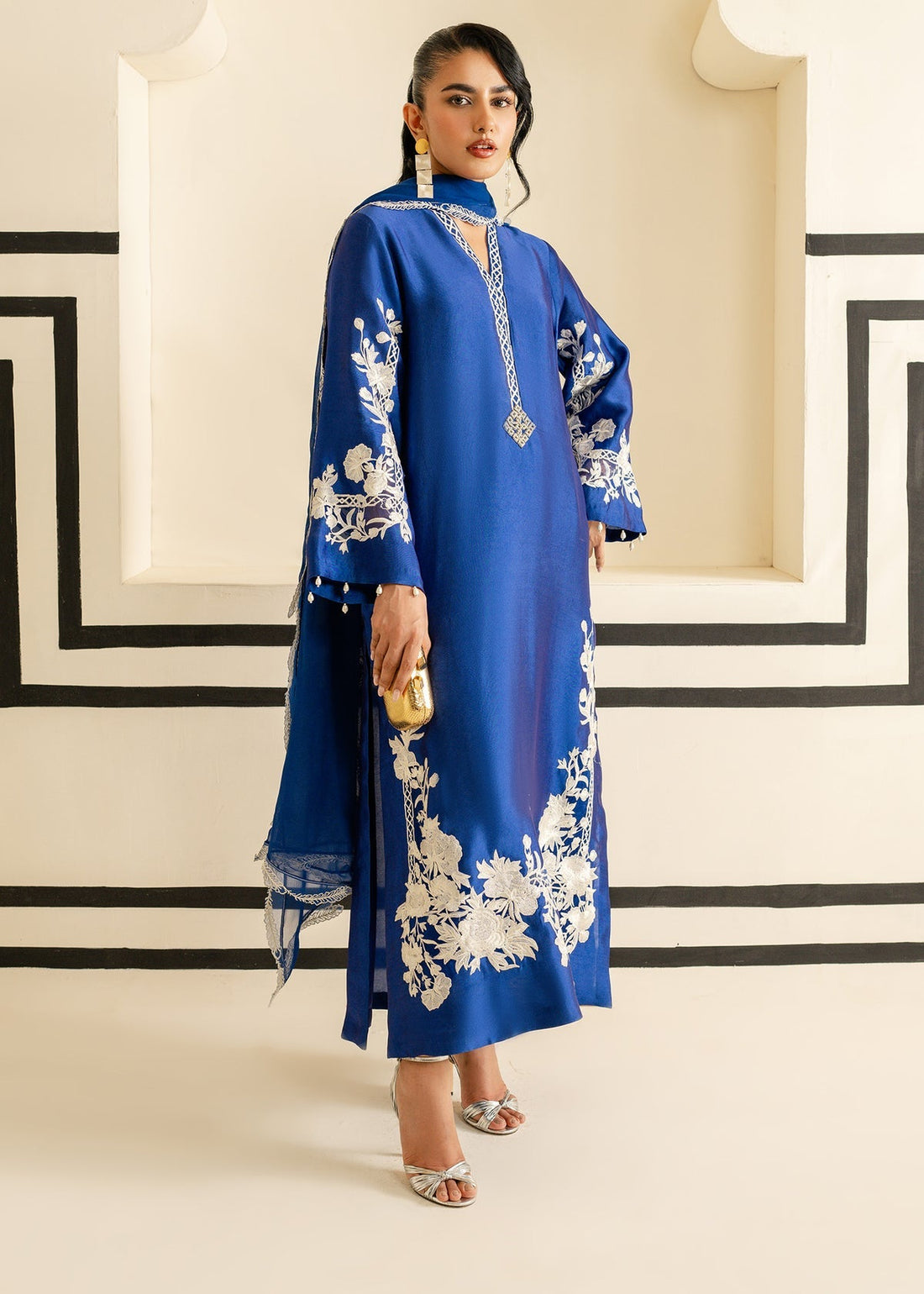 Mahgul | Nooreh Luxe | Sapphire Vine - by - Libasekhas UK - Registered Vendor of : Mahgul - 100% Original Designer Dresss