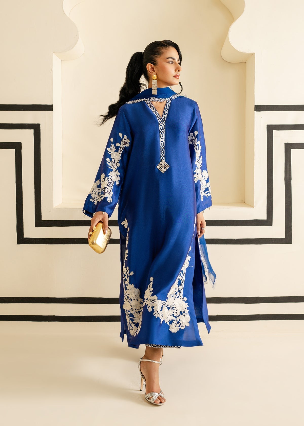 Mahgul | Nooreh Luxe | Sapphire Vine - by - Libasekhas UK - Registered Vendor of : Mahgul - 100% Original Designer Dresss