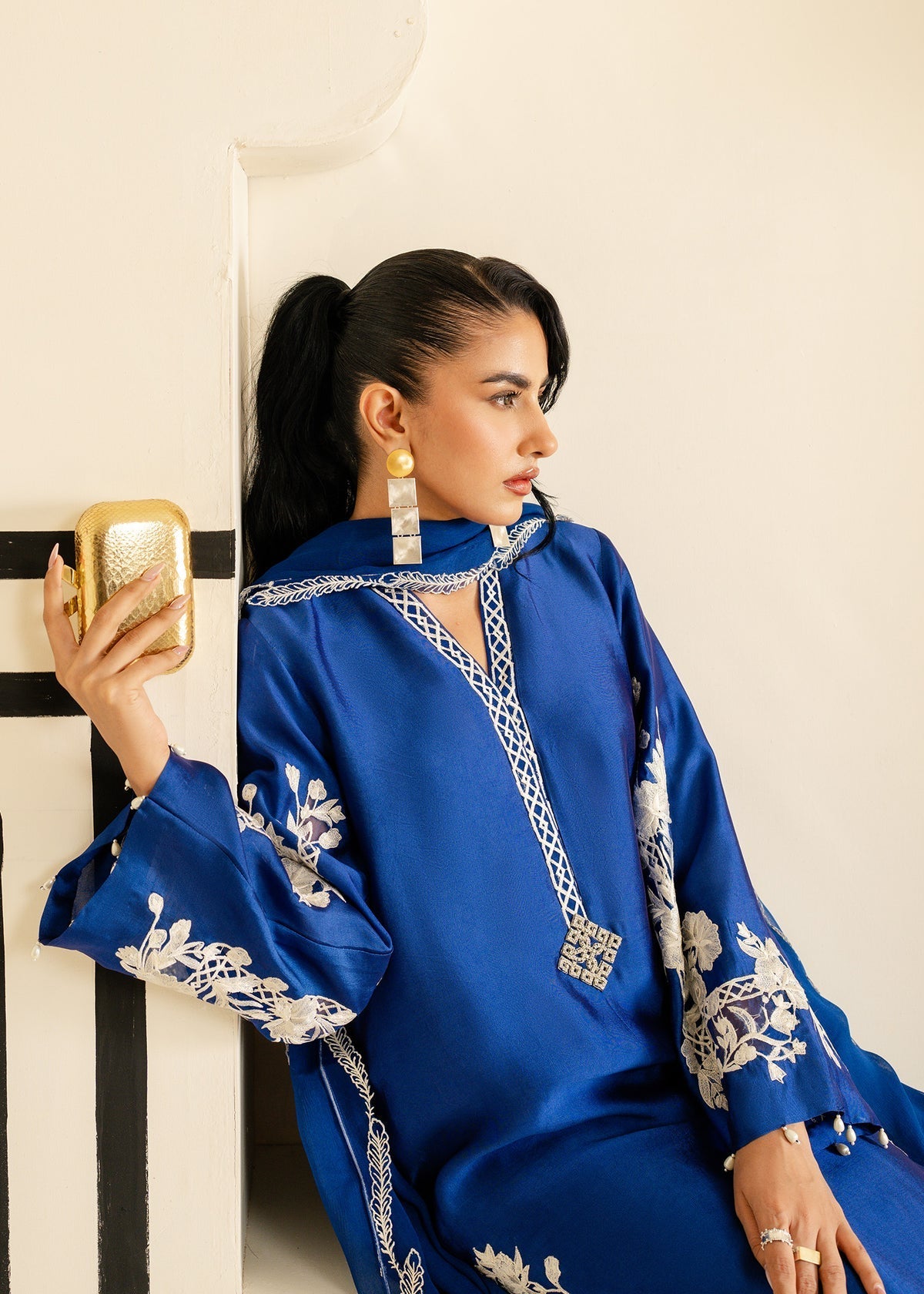 Mahgul | Nooreh Luxe | Sapphire Vine - by - Libasekhas UK - Registered Vendor of : Mahgul - 100% Original Designer Dresss