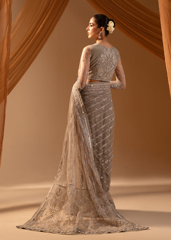 Paras by Pasha | Noor -e- Jahan Saree Collection | Abr-e-Shaam - by - Libasekhas UK - Registered Vendor of : Paras by Pasha - 100% Original Designer Dresss