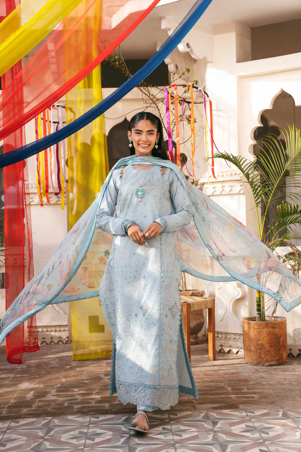 Florent | Basant Chikankari |FBC - 4B - by Libasekhas UK - Registered Vendor of : Florent - 100% Original Designer Dress