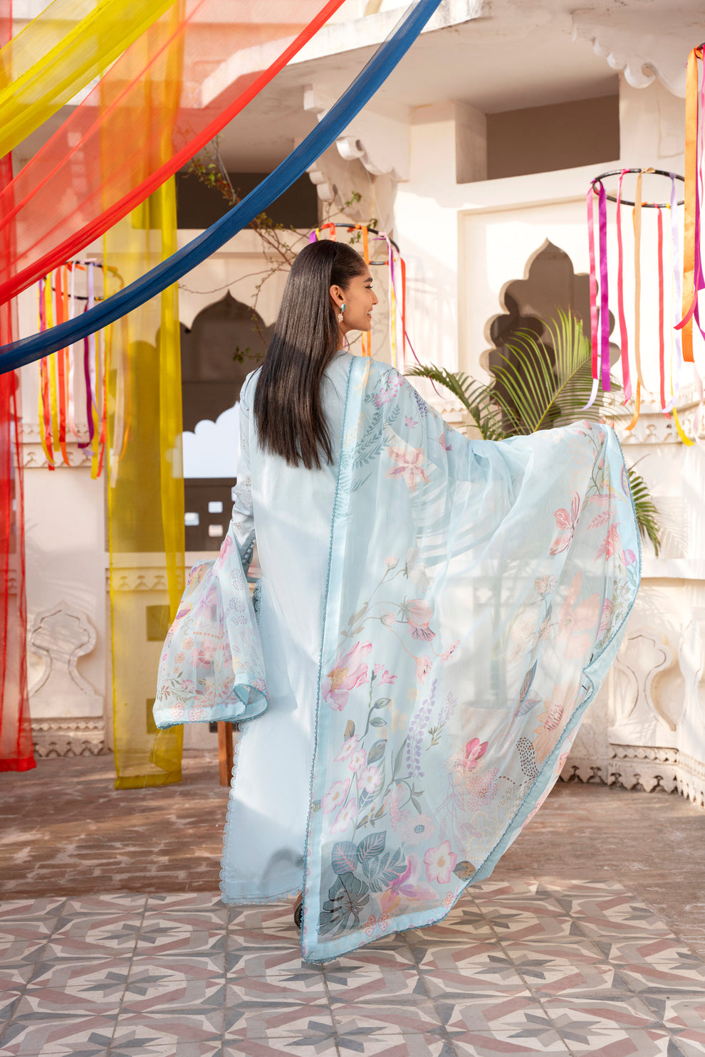 Florent | Basant Chikankari |FBC - 4B - by Libasekhas UK - Registered Vendor of : Florent - 100% Original Designer Dress