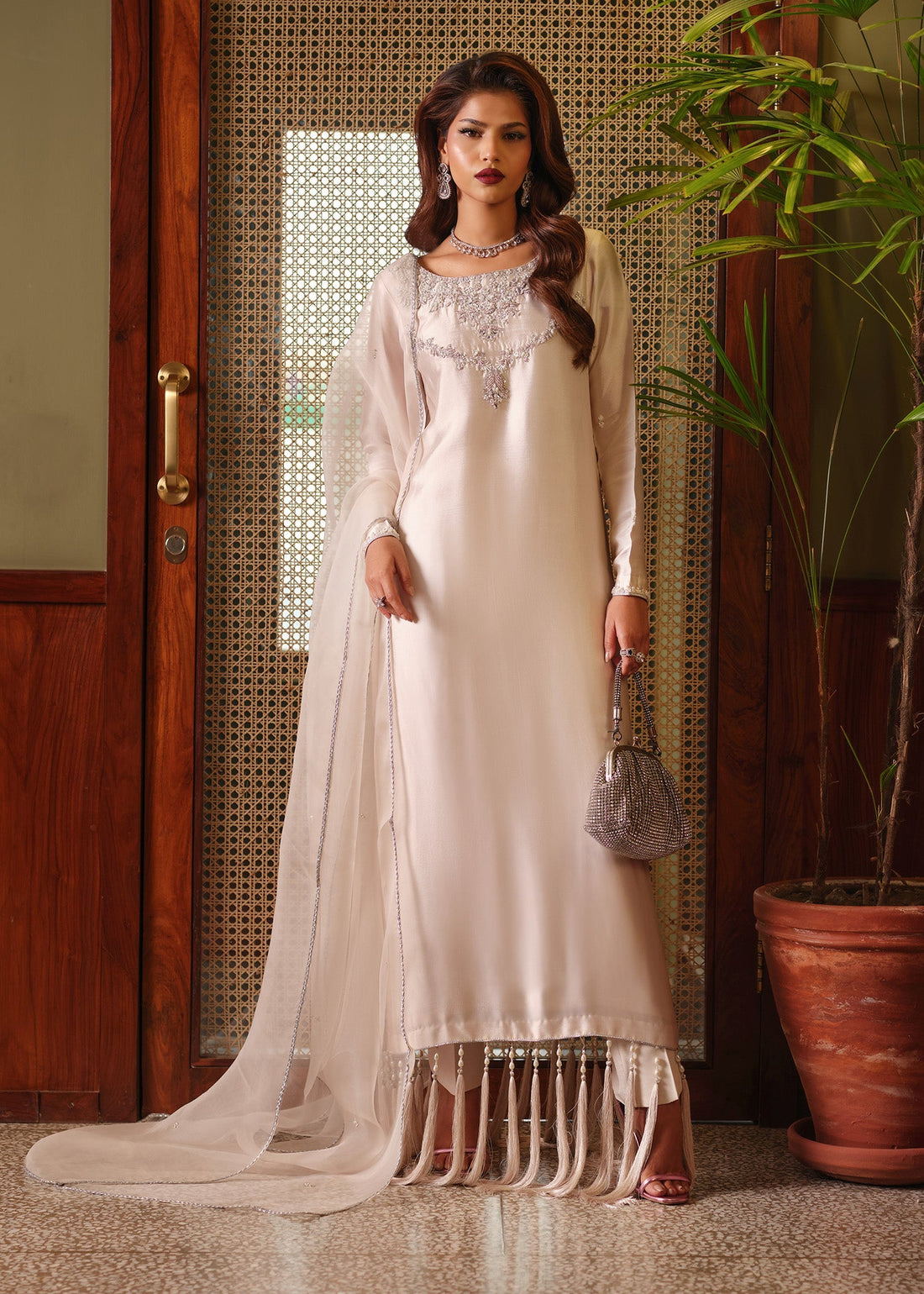 Mahum Asad | Private Hour |Silk Foam - by Libasekhas - Registered Vendor of : Mahum Asad - 100% Original Designer Dress