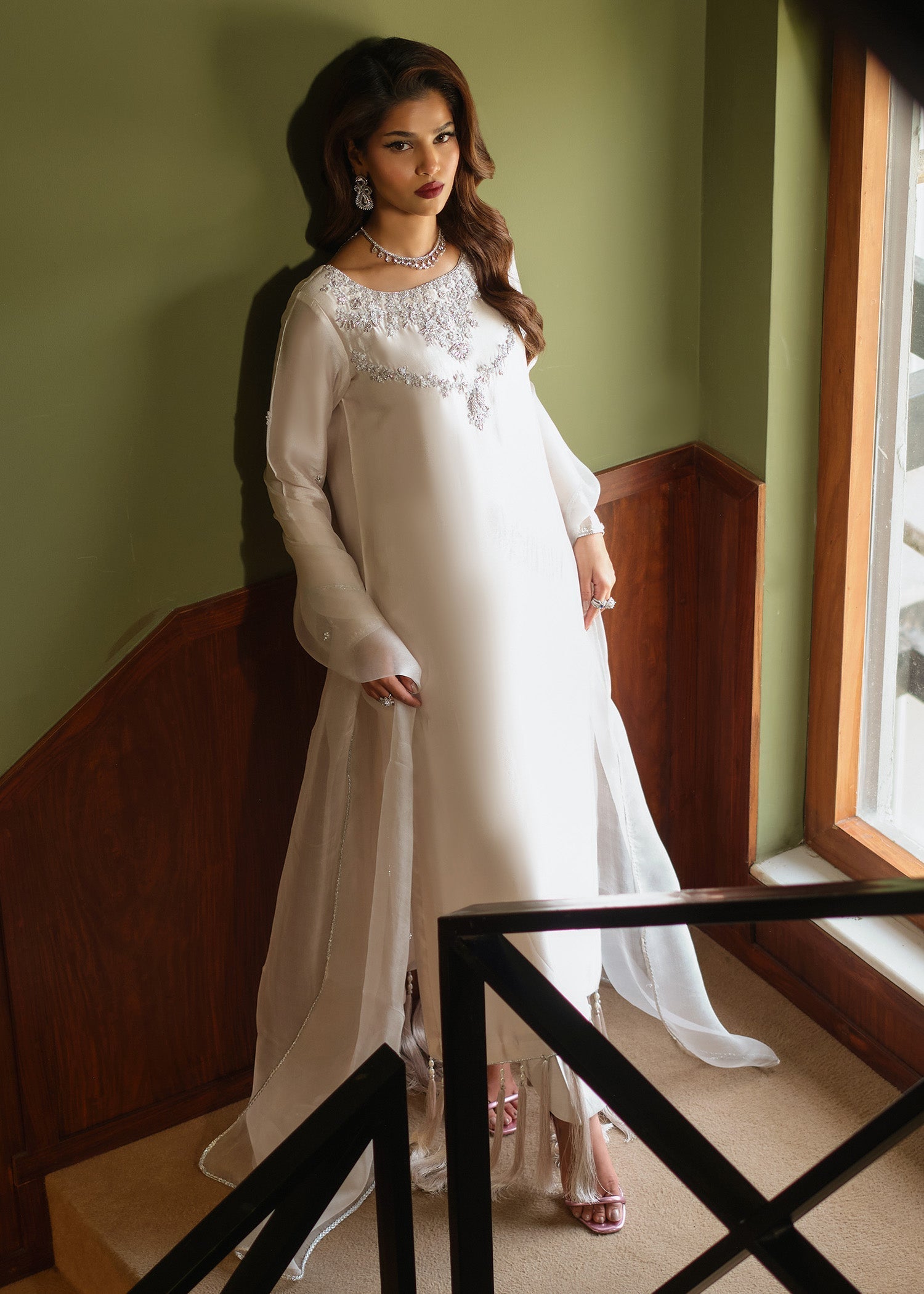 Mahum Asad | Private Hour |Silk Foam - by Libasekhas - Registered Vendor of : Mahum Asad - 100% Original Designer Dress