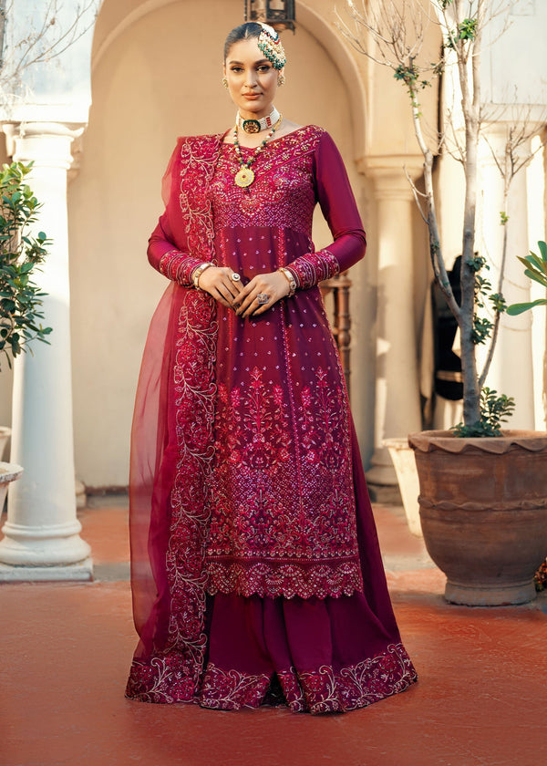 Jamnii | Noor e Nazakat | Ishaq-e- laal - by - Libasekhas UK - Registered Vendor of : Jamnii - 100% Original Designer Dresss