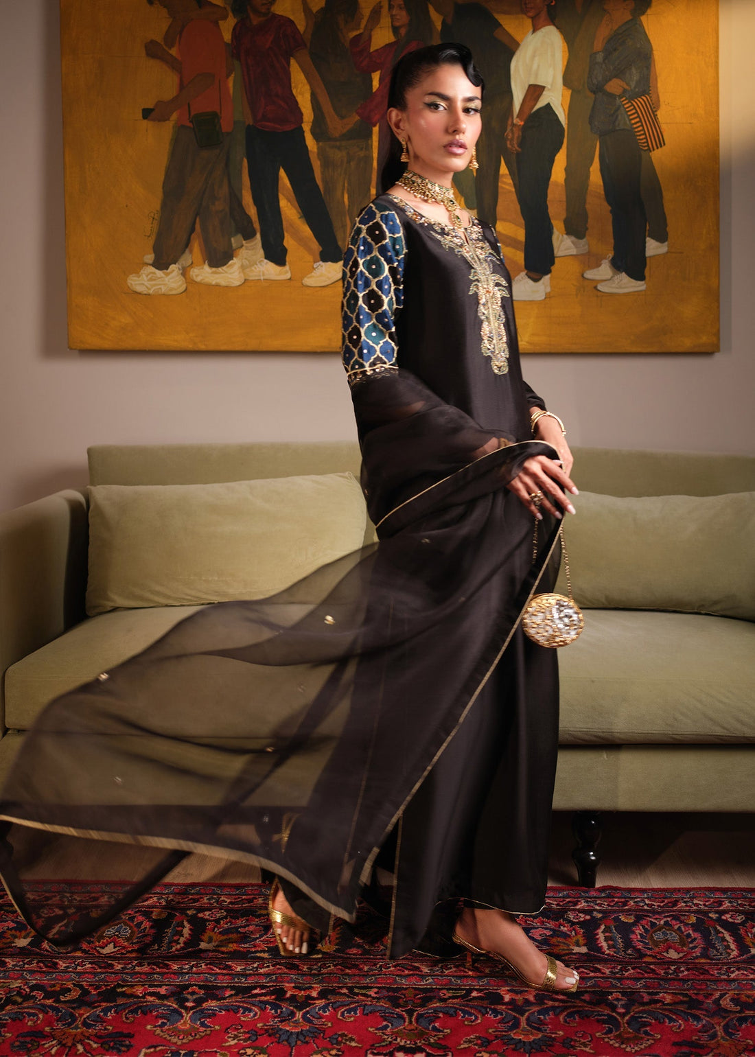 Mahum Asad | Private Hour | Indigo Brew - by Libasekhas - Registered Vendor of : Mahum Asad - 100% Original Designer Dress