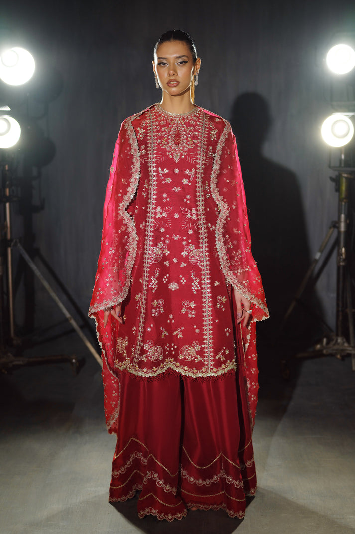 Nyra | Silk Pret A Porter 25 | Rosette - by - Libasekhas UK - Registered Vendor of : Nyra - 100% Original Designer Dresss