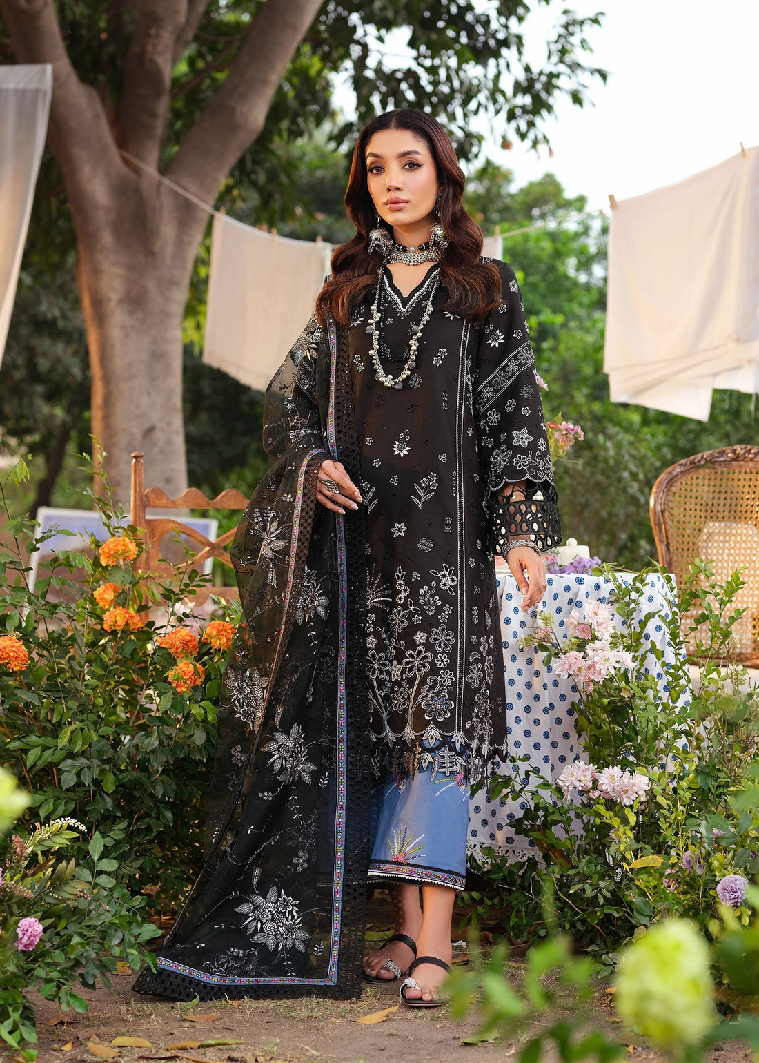 Zarizaa | Echelon Lawn | MIDNIGHT - by Libasekhas UK - Registered Vendor of : Zarizaa - 100% Original Designer Dress