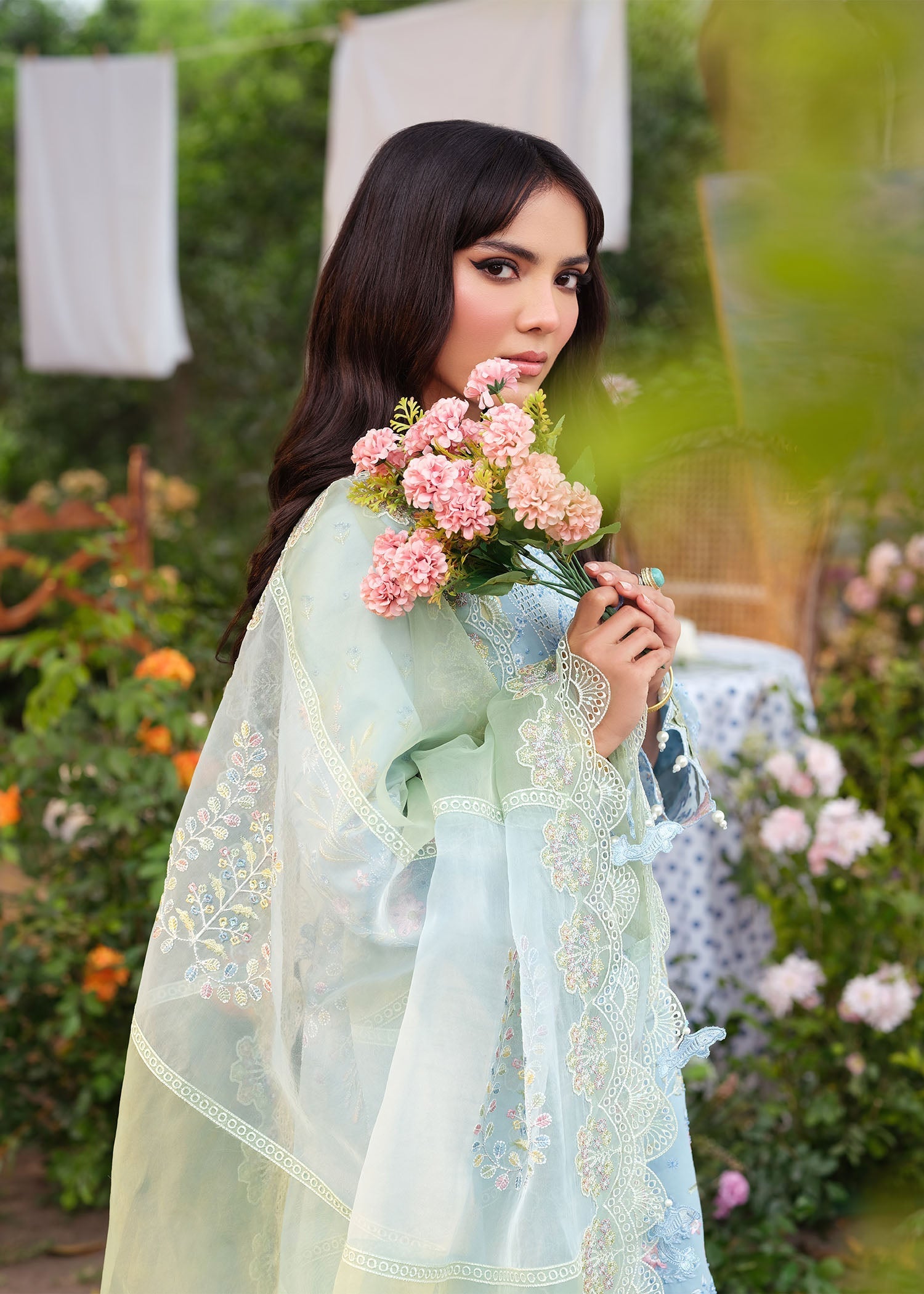 Zarizaa | Echelon Lawn | AZURE - by Libasekhas UK - Registered Vendor of : Zarizaa - 100% Original Designer Dress
