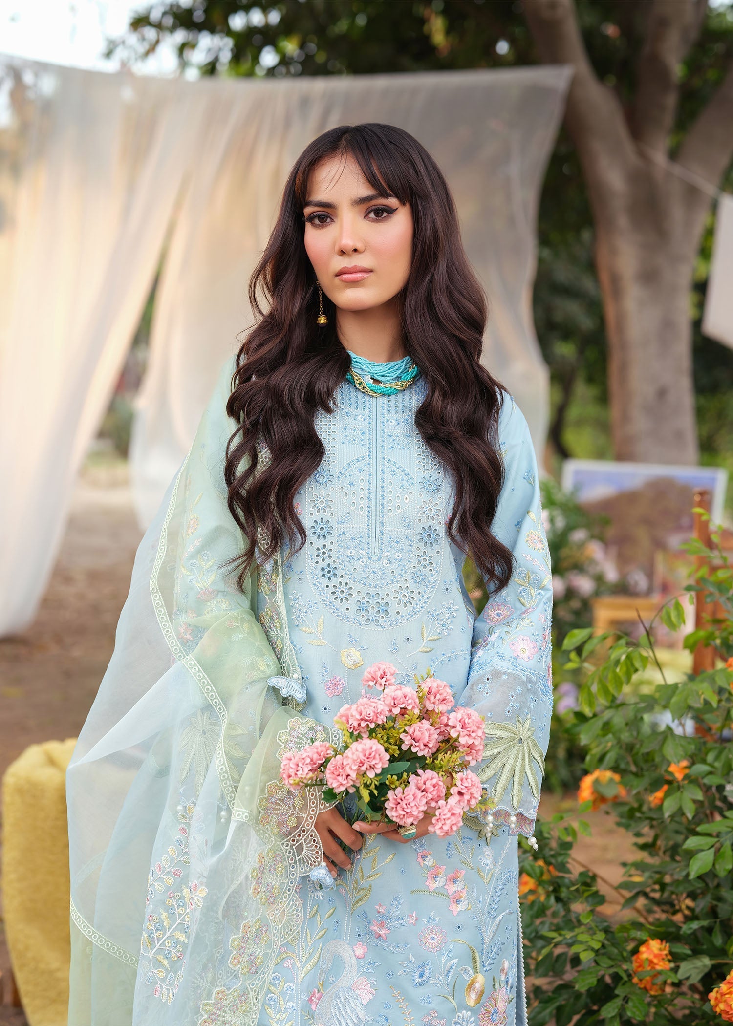 Zarizaa | Echelon Lawn | AZURE - by Libasekhas UK - Registered Vendor of : Zarizaa - 100% Original Designer Dress