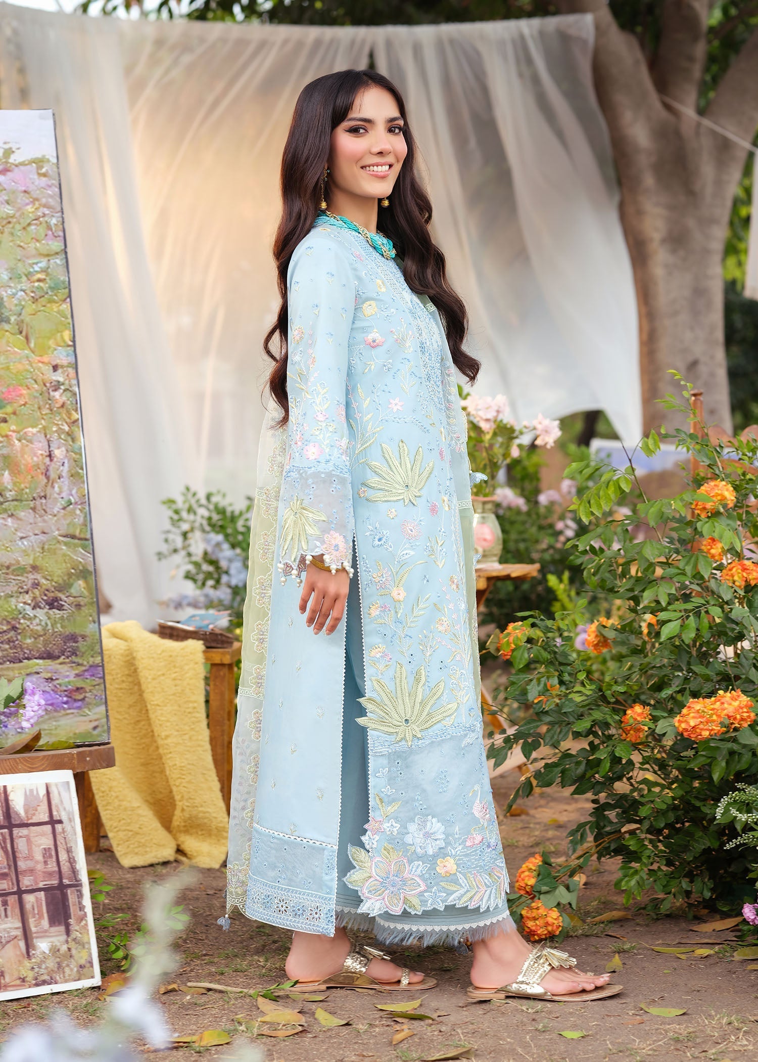 Zarizaa | Echelon Lawn | AZURE - by Libasekhas UK - Registered Vendor of : Zarizaa - 100% Original Designer Dress
