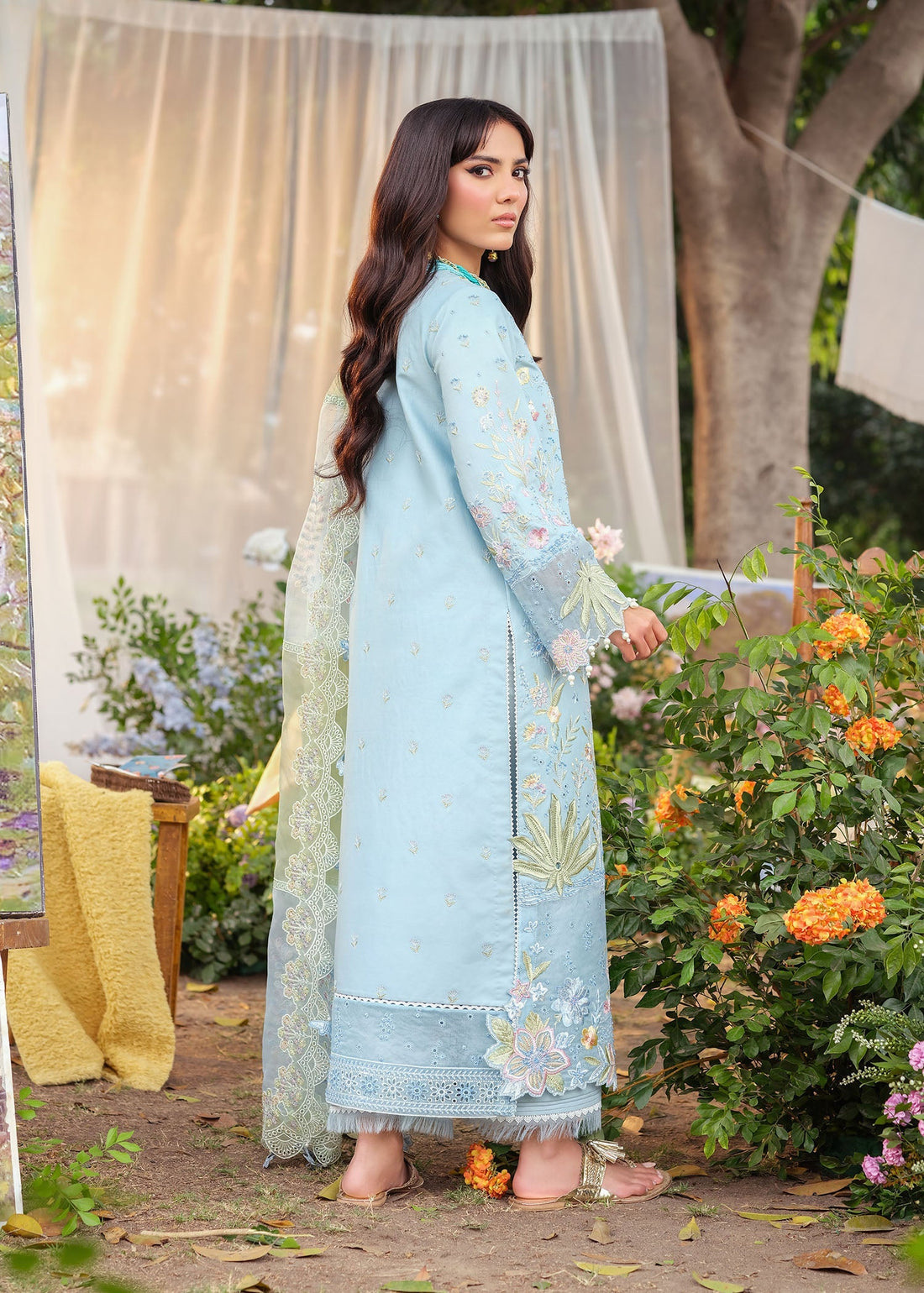 Zarizaa | Echelon Lawn | AZURE - by Libasekhas UK - Registered Vendor of : Zarizaa - 100% Original Designer Dress