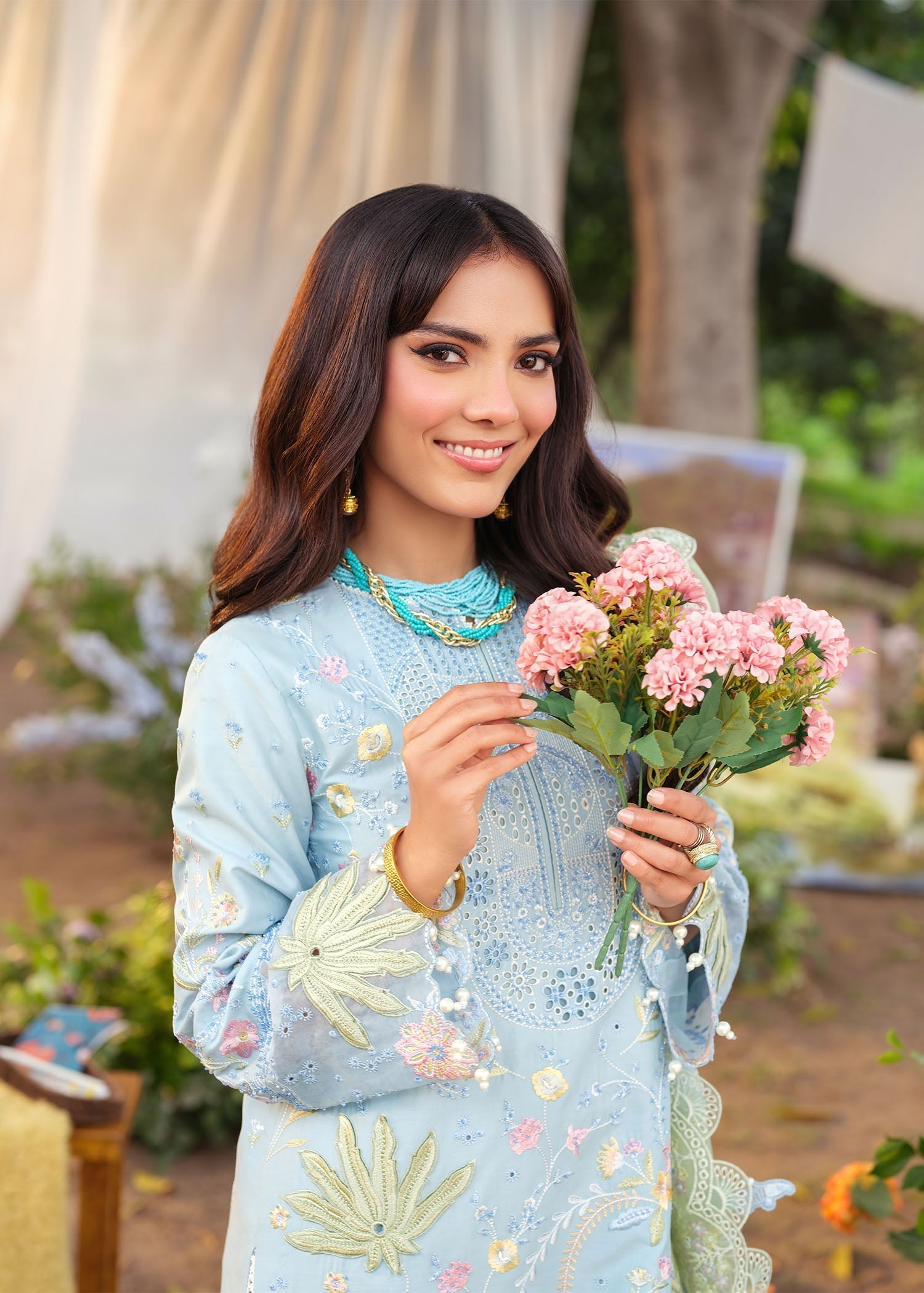Zarizaa | Echelon Lawn | AZURE - by Libasekhas UK - Registered Vendor of : Zarizaa - 100% Original Designer Dress