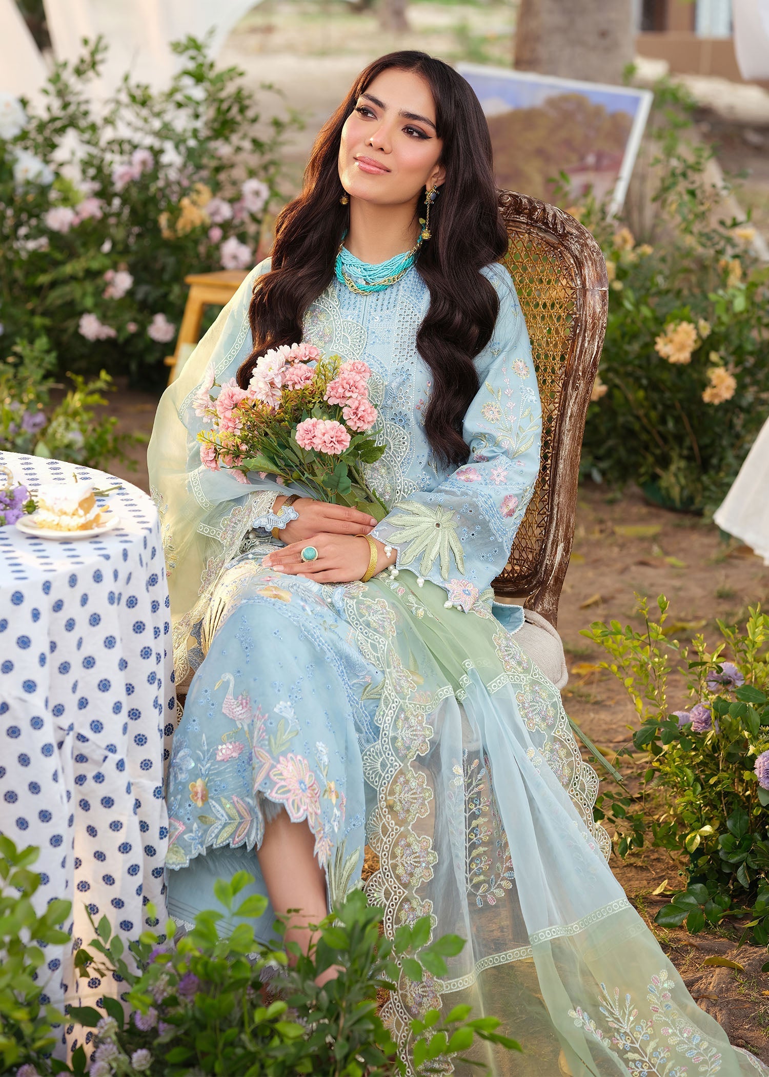 Zarizaa | Echelon Lawn | AZURE - by Libasekhas UK - Registered Vendor of : Zarizaa - 100% Original Designer Dress